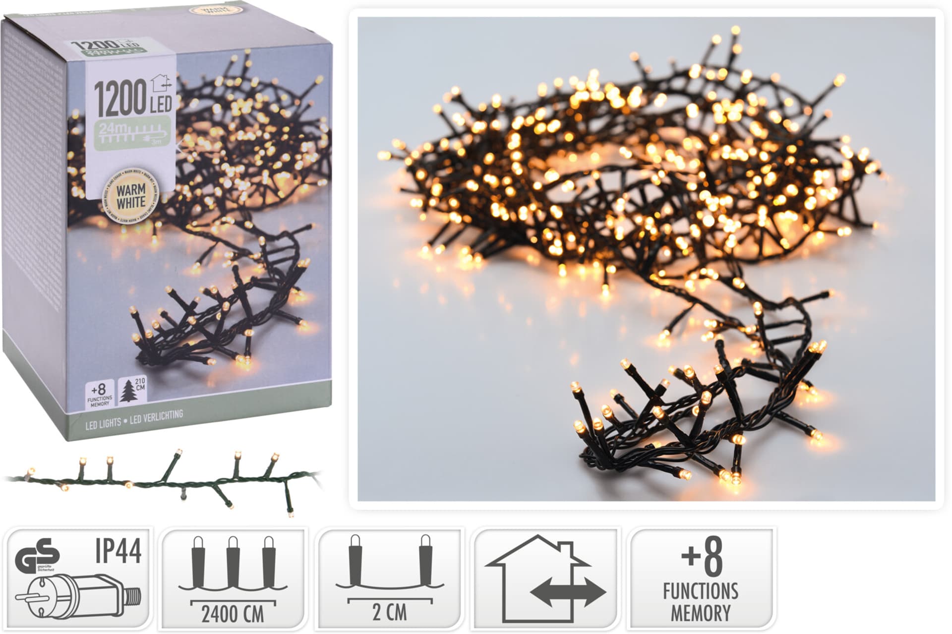 

OŚWIETLENIE LED SNAKE 1200LED WW 24M