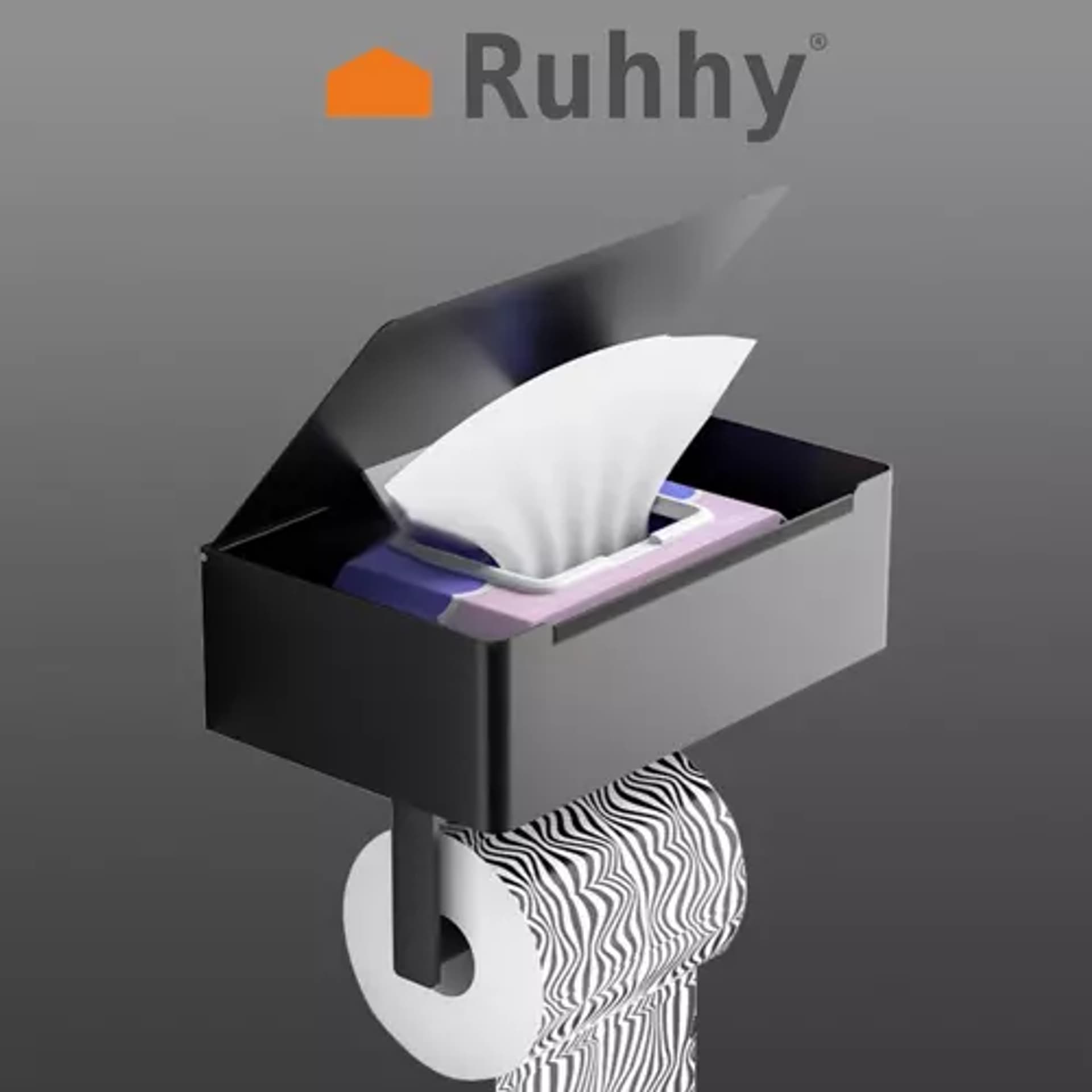 

Uchwyt na papier toaletowy z półką Ruhhy 20178
