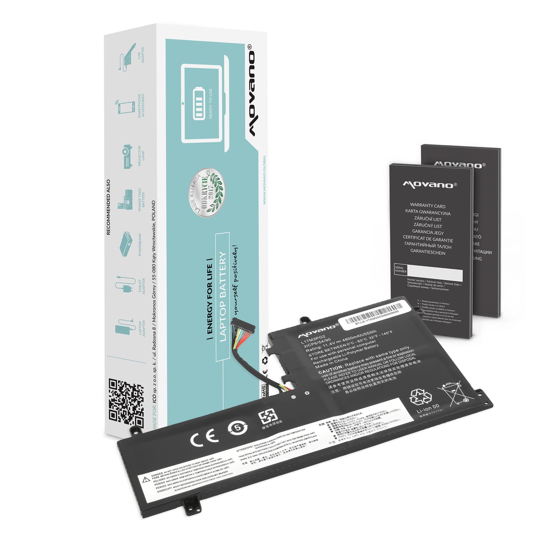 

Bateria Movano do Lenovo Legion Y530 Y7000 Y730 Y740