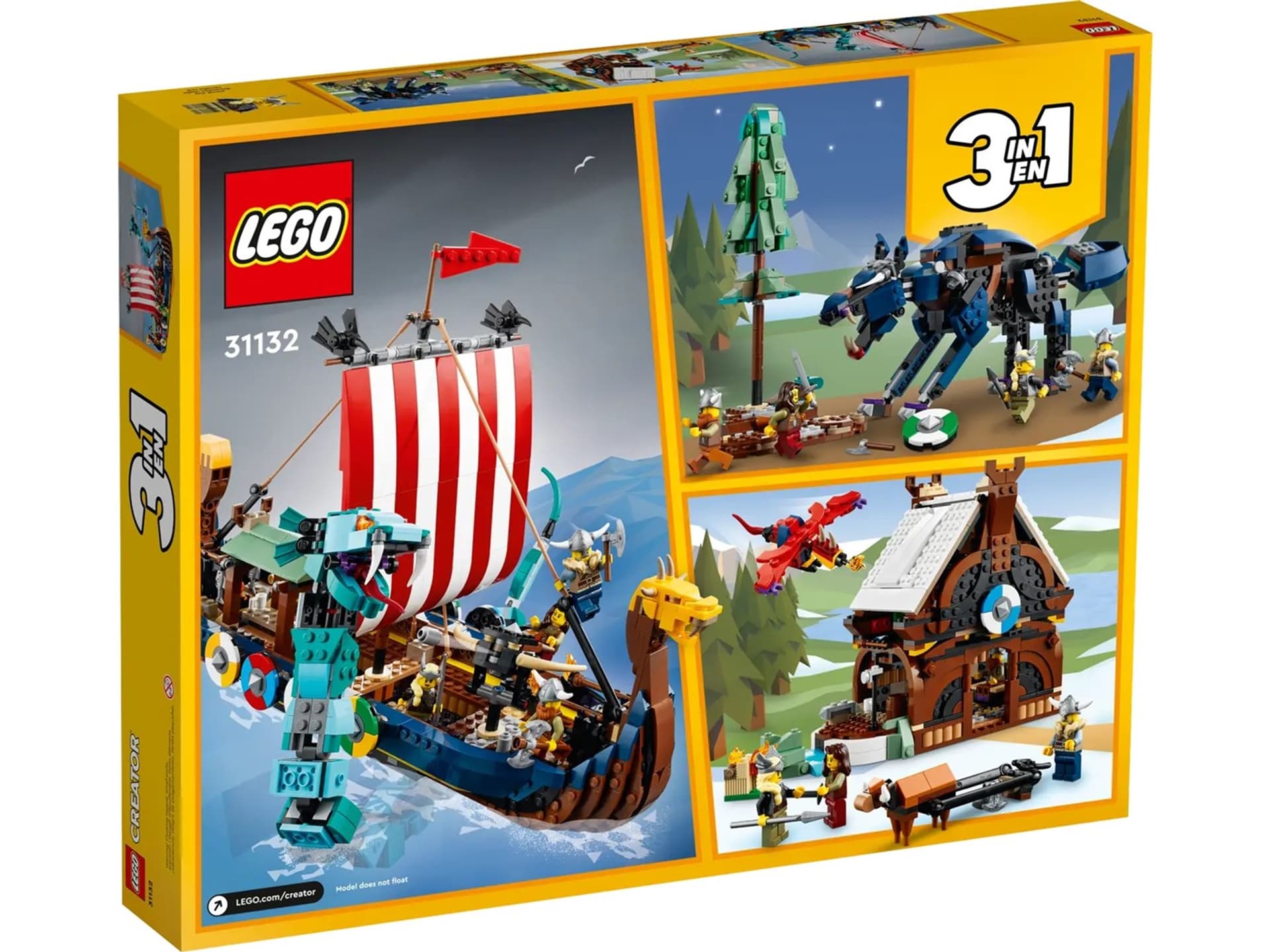 

LEGO Creator 31132 Statek wikingów i wąż z Midgardu