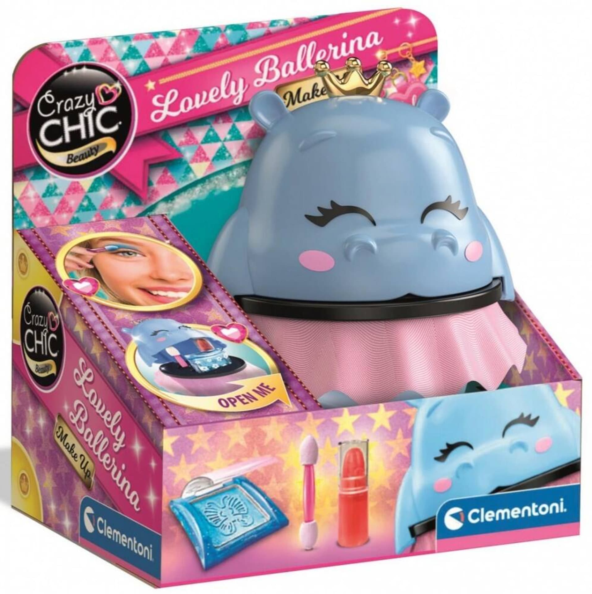

Zestaw kreatywny Crazy Chic Mini Kosmetyczka Hipopotam CLEMENTONI 18114 CLM