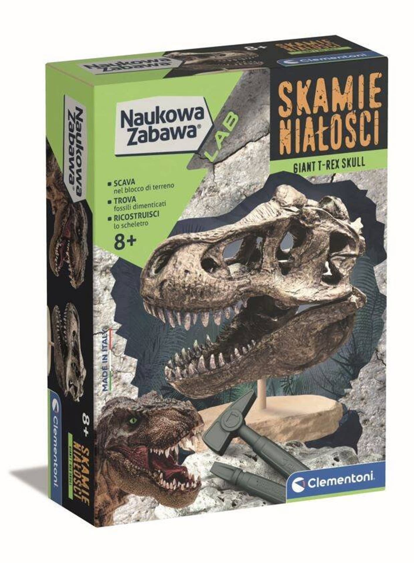 

Skamieniałości czaszka T-Rexa Naukowa Zabawa Clementoni