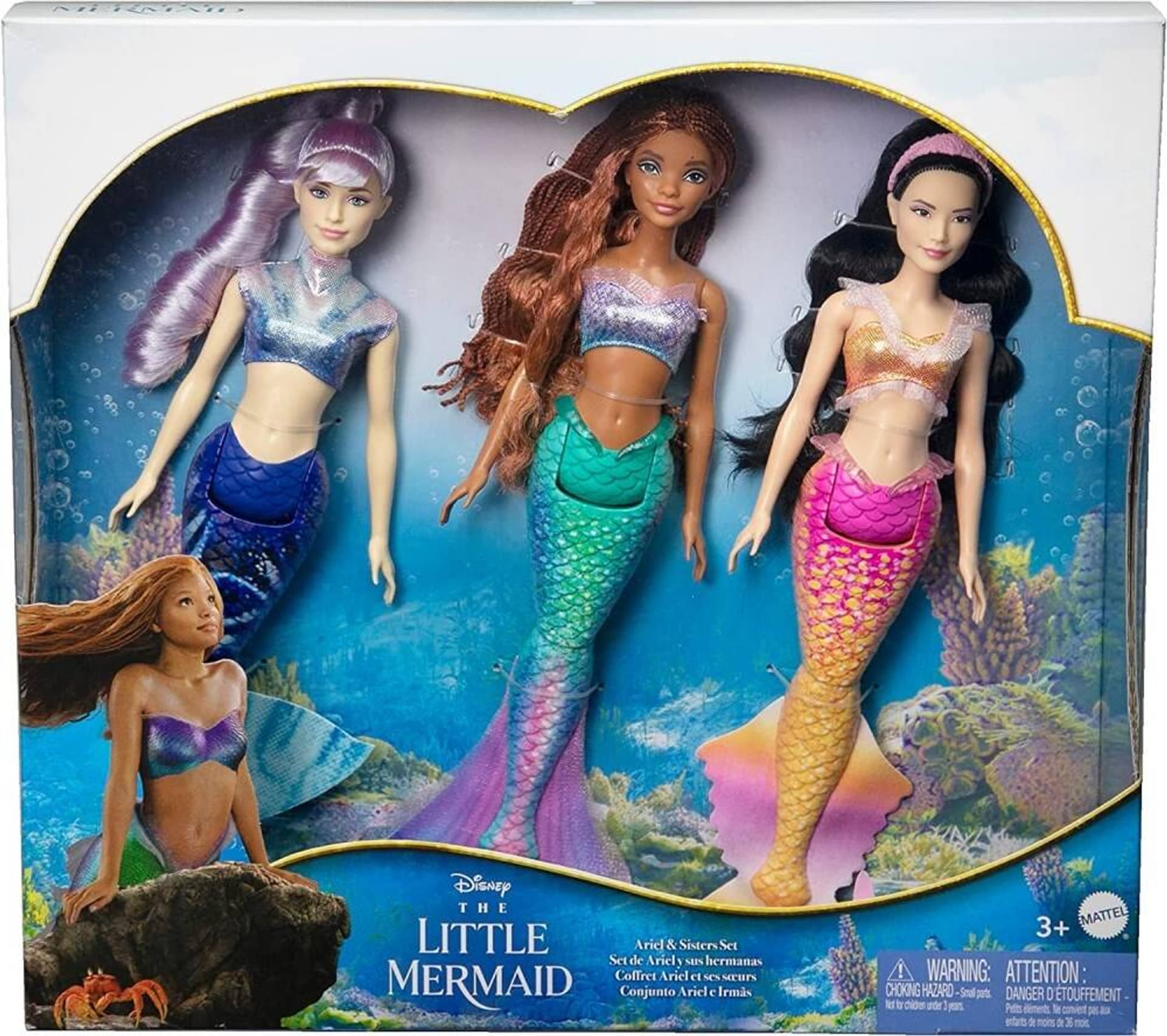 

DISNEY MALA SYRENKA ARIEL 3PAK LALEK HND29 WB4