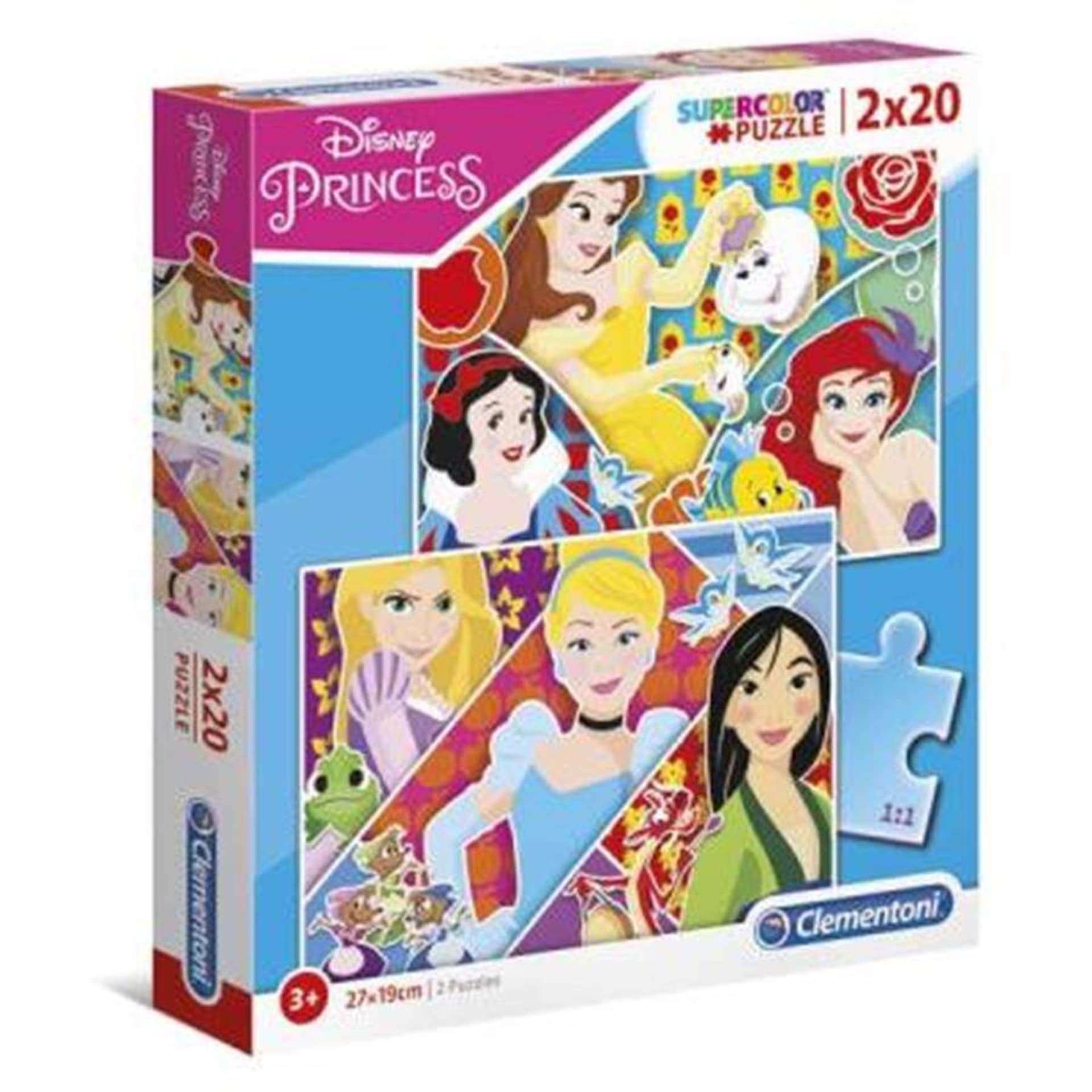 

Puzzle 2x20 elementów Princess CLEMENTONI 24766