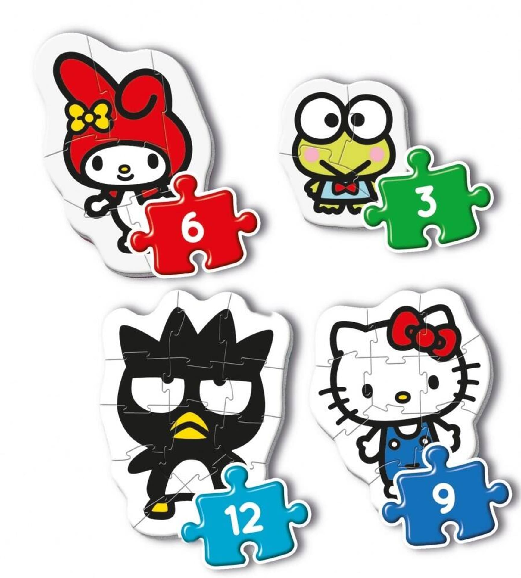 

Puzzle Moje pierwsze 3,6,9 12 elementów Kitty CLEMENTONI 20818