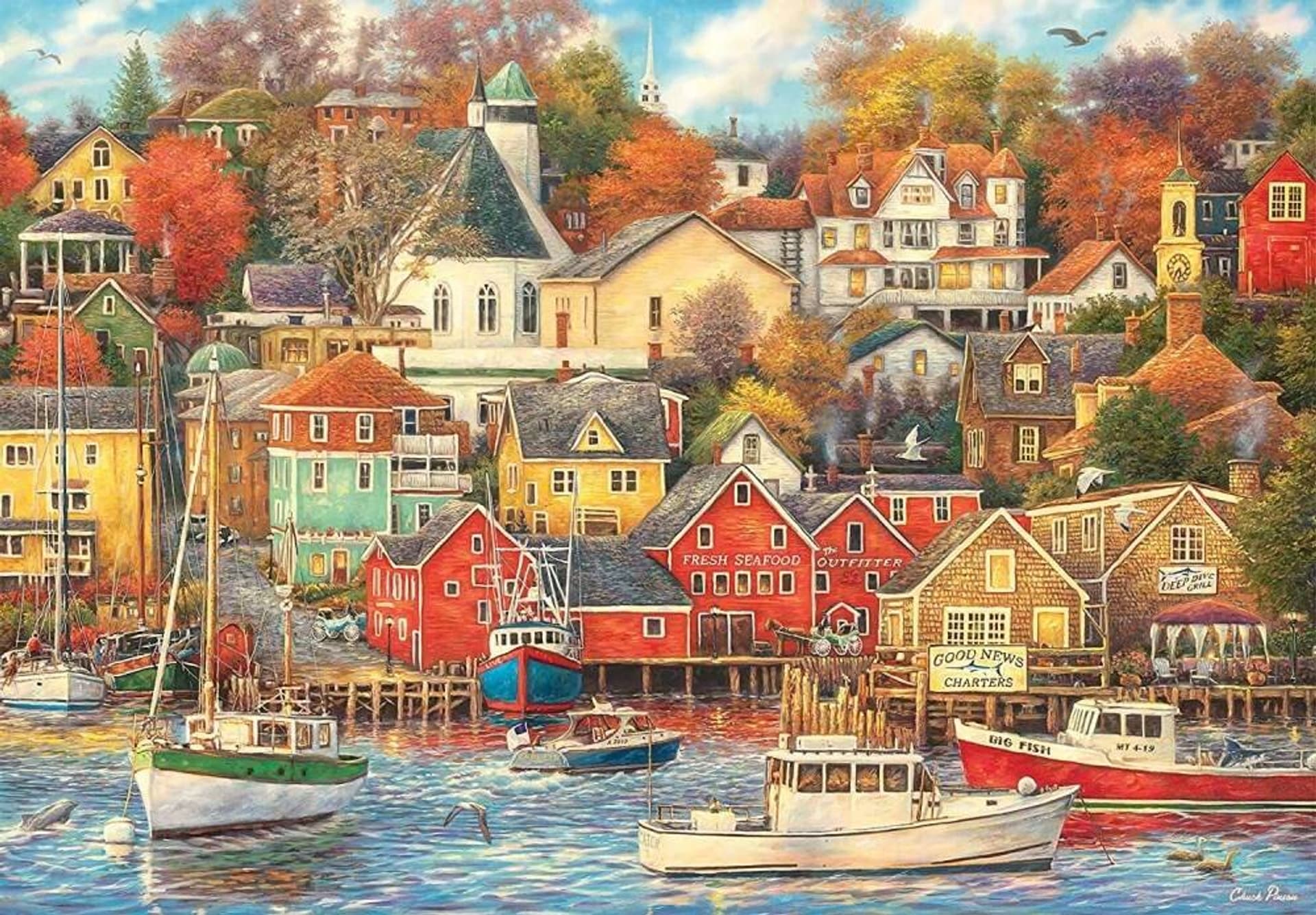 

Puzzle 1500 elementów Good Times Harbor CLEMENTONI 31685