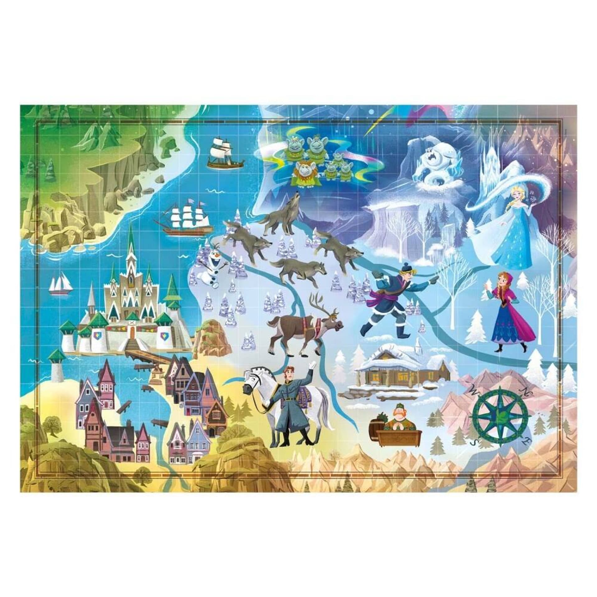 

Puzzle 1000 elementów Maps Frozen CLEMENTONI 39666