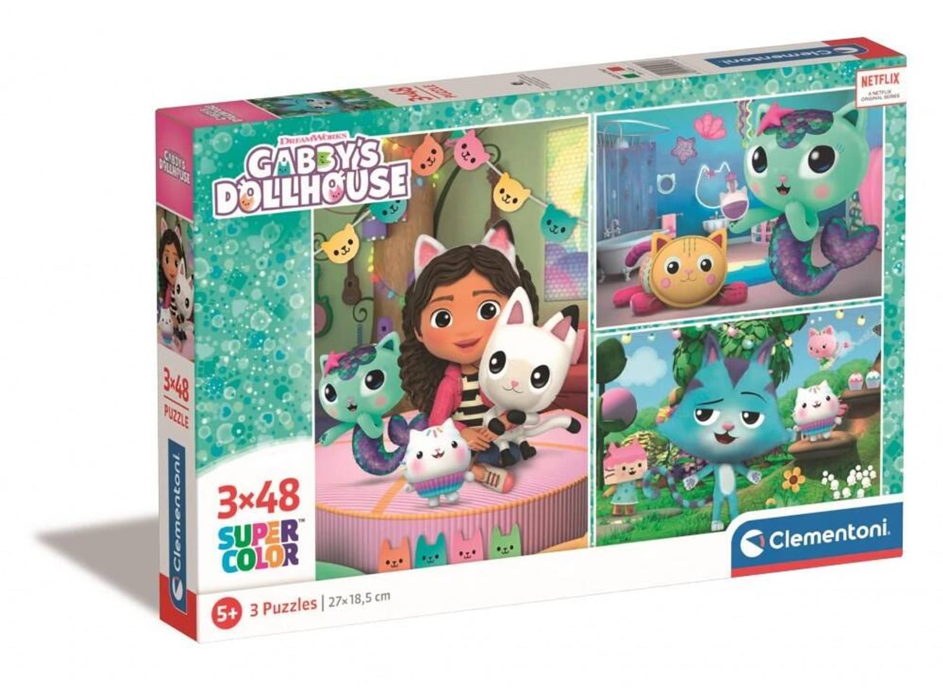 

Puzzle 3x48 elementów Gabys Dollhouse CLEMENTONI 25289