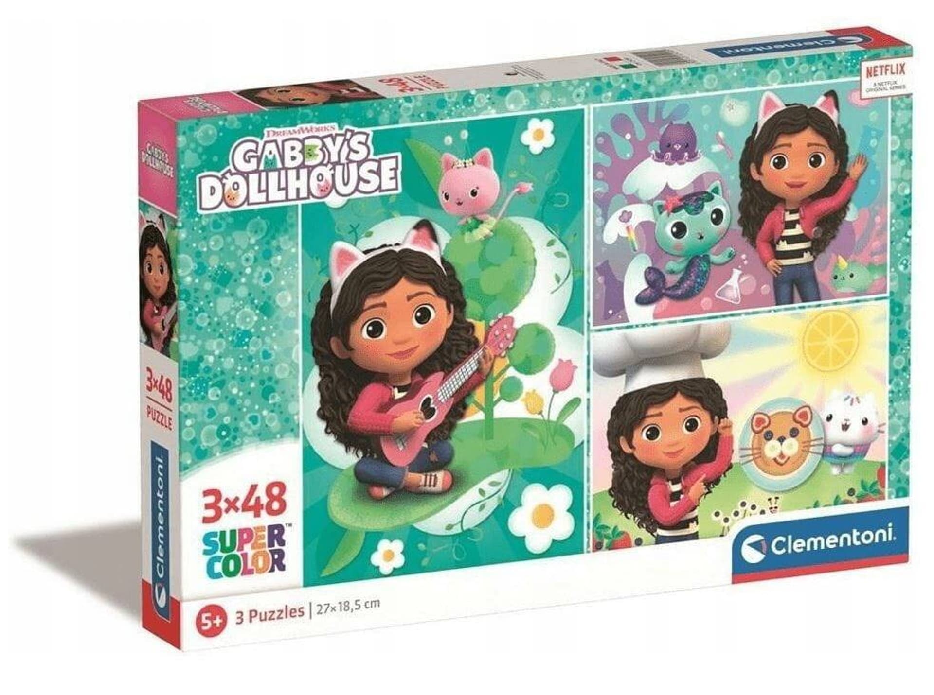 

Puzzle 3x48 elementów Gabys Dollhouse CLEMENTONI 25290 CLM