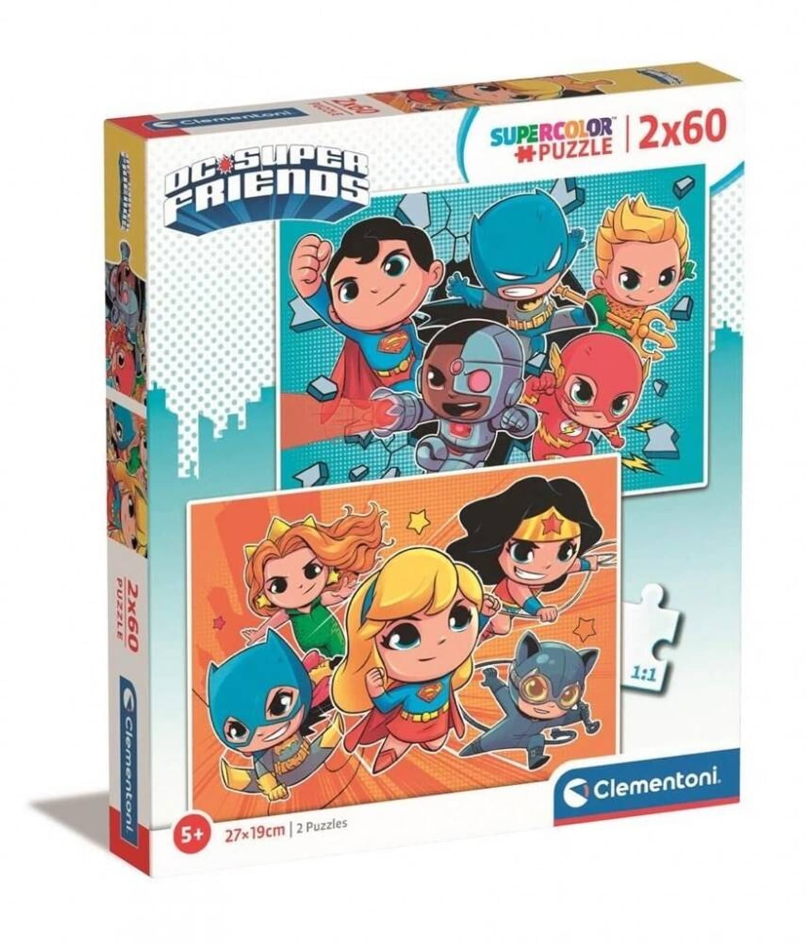 

Puzzle 2x60 elementów Comics Superfriends CLEMENTONI 21624