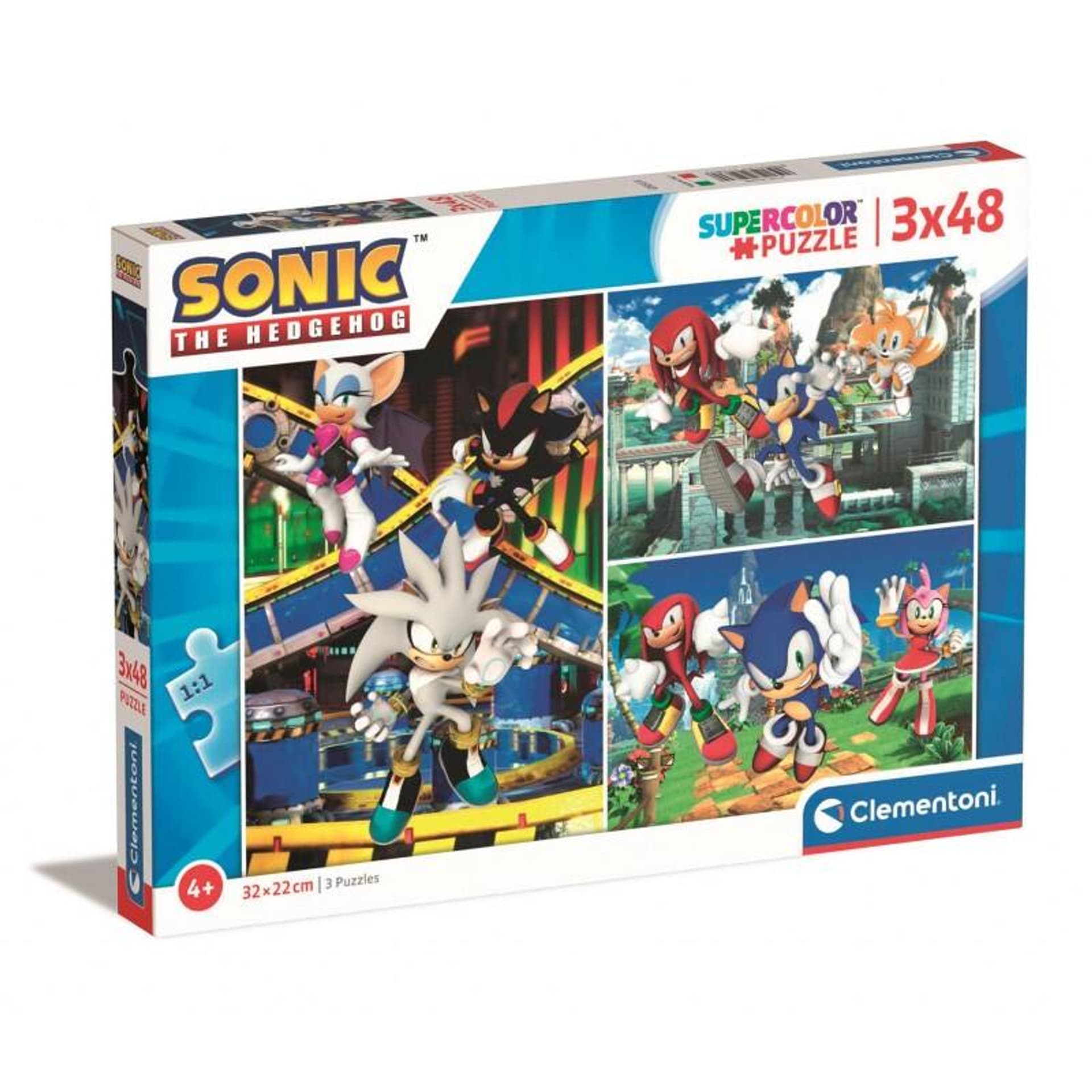 

Puzzle 3x48 elementów Sonic CLEMENTONI 25280