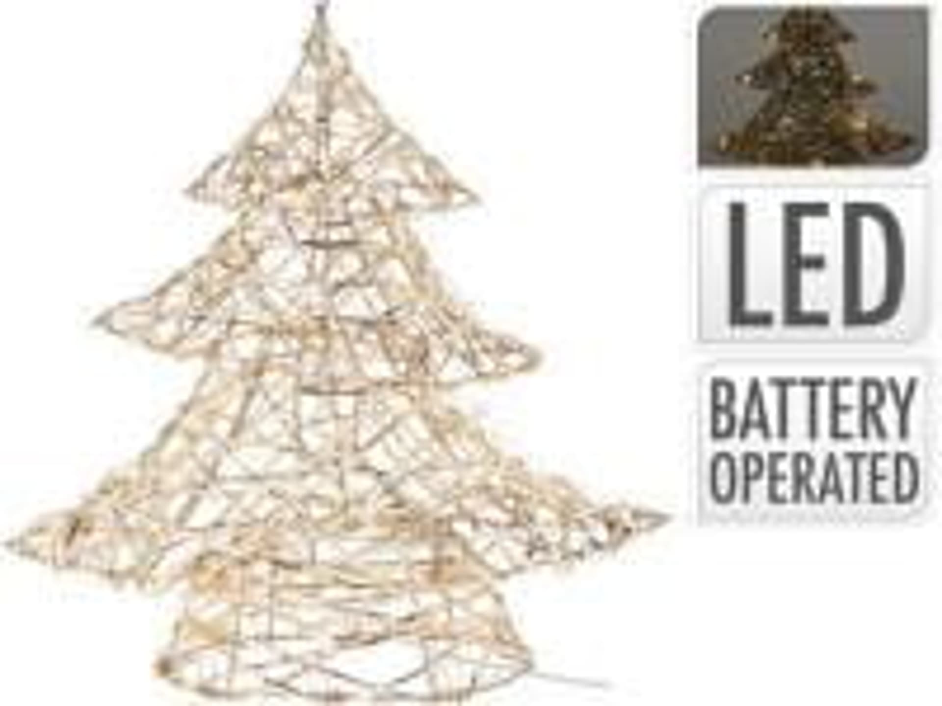 

Choinka bożonarodzeniowa z metalu 20 LED 30cm timer złota