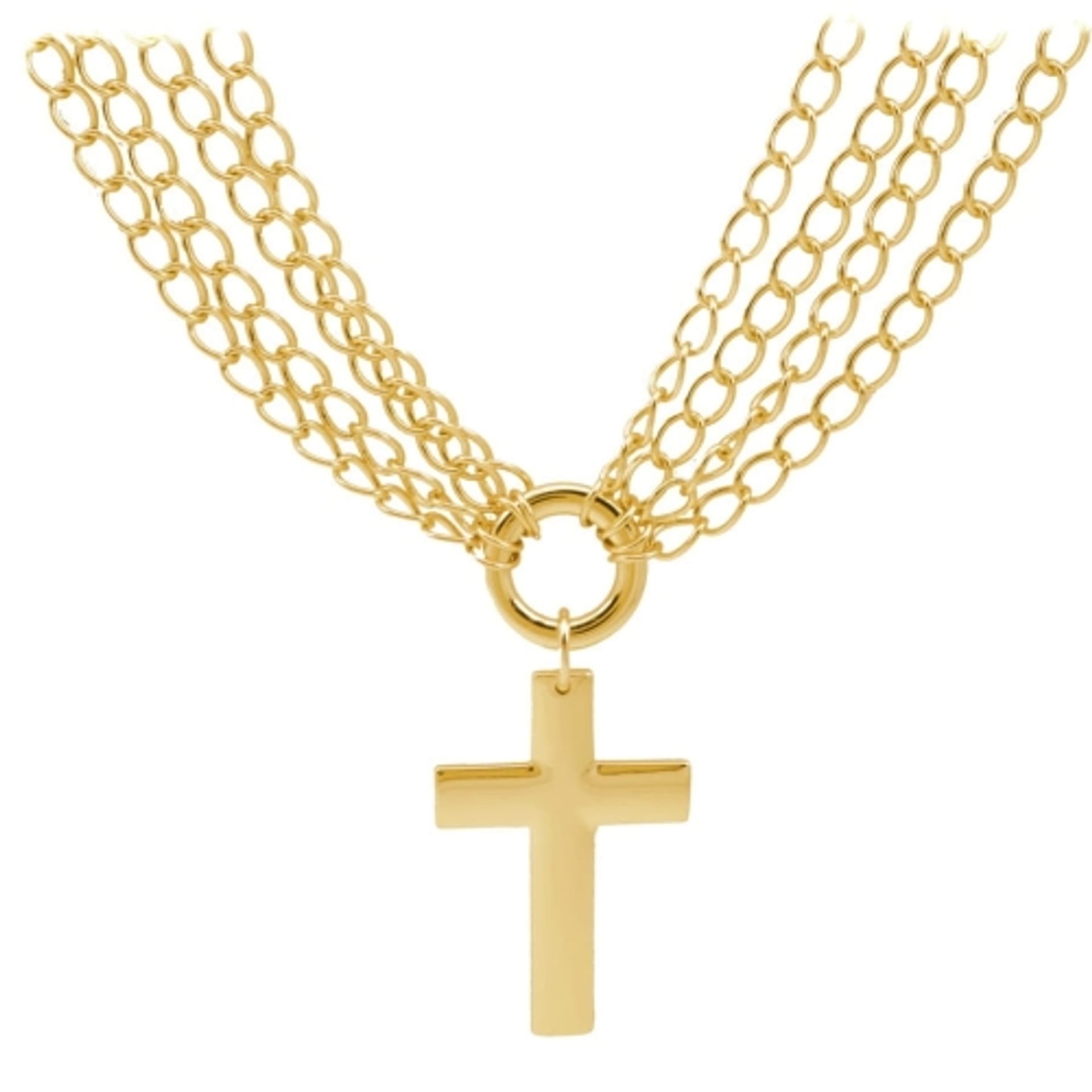 

Łańcuch z krzyżem z kolekcji Heavenly (C15/ROZ/23AU)