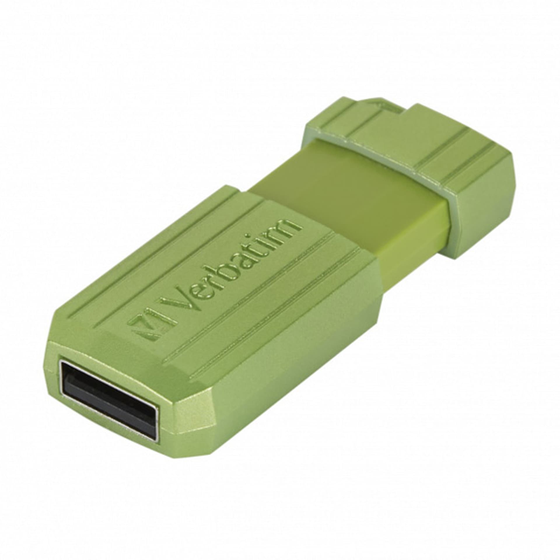 

Verbatim USB flash disk, USB 2.0, 128GB, Store,N,Go PinStripe, zielony, 49462, do archiwizacji danych