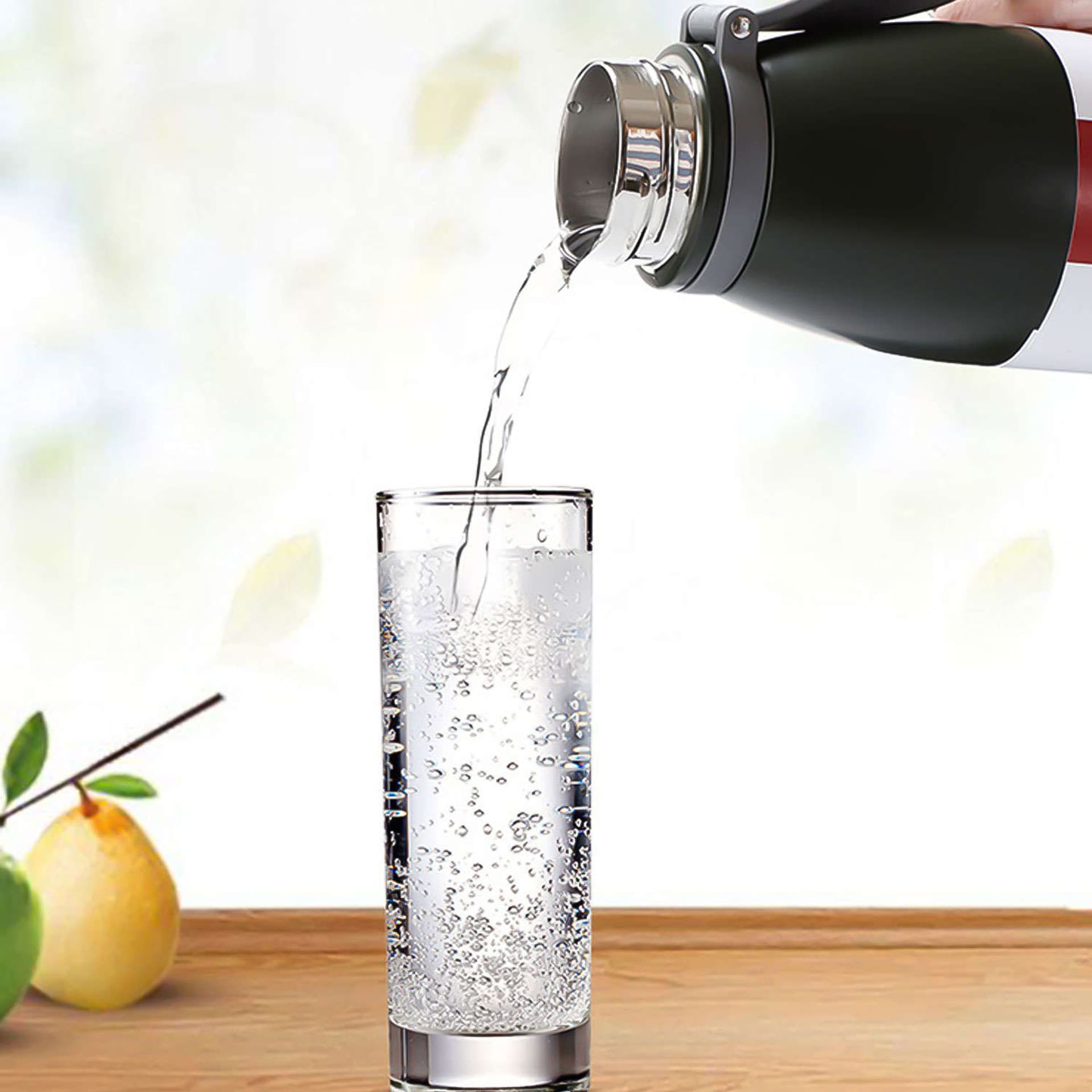 

Termos termiczny stalowy pojemny butelka duży 1.1l na napoje bidon THM3 Stainless Steel czarny
