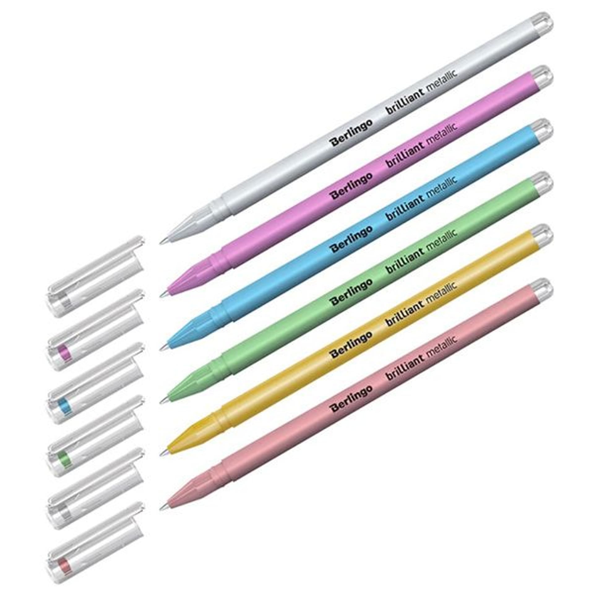 

Berlingo, roller żelowy, color, 6szt, 0.8mm, Brilliant Metallic