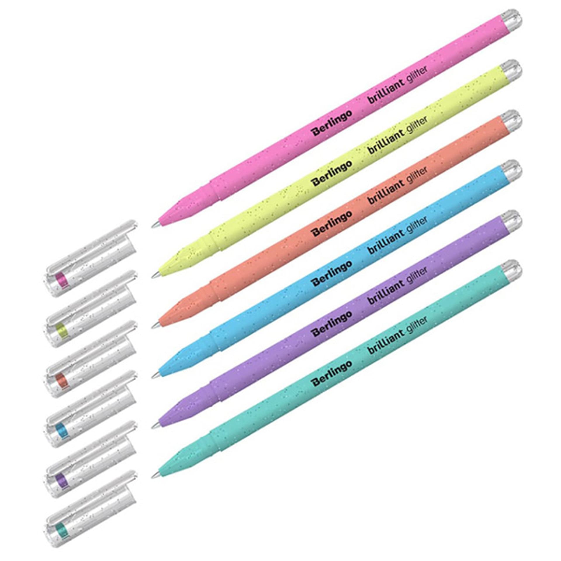 

Berlingo, roller żelowy, color, 6szt, 0.8mm, Brilliant Glitter