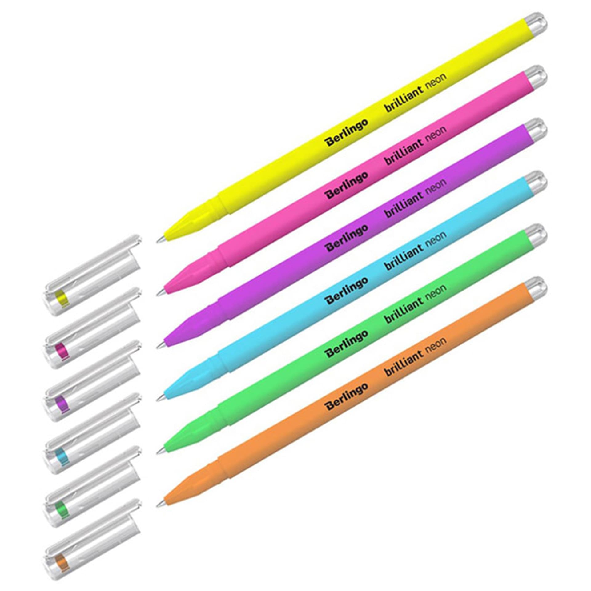 

Berlingo, roller żelowy, color, 6szt, 0.8mm, Brilliant Neon