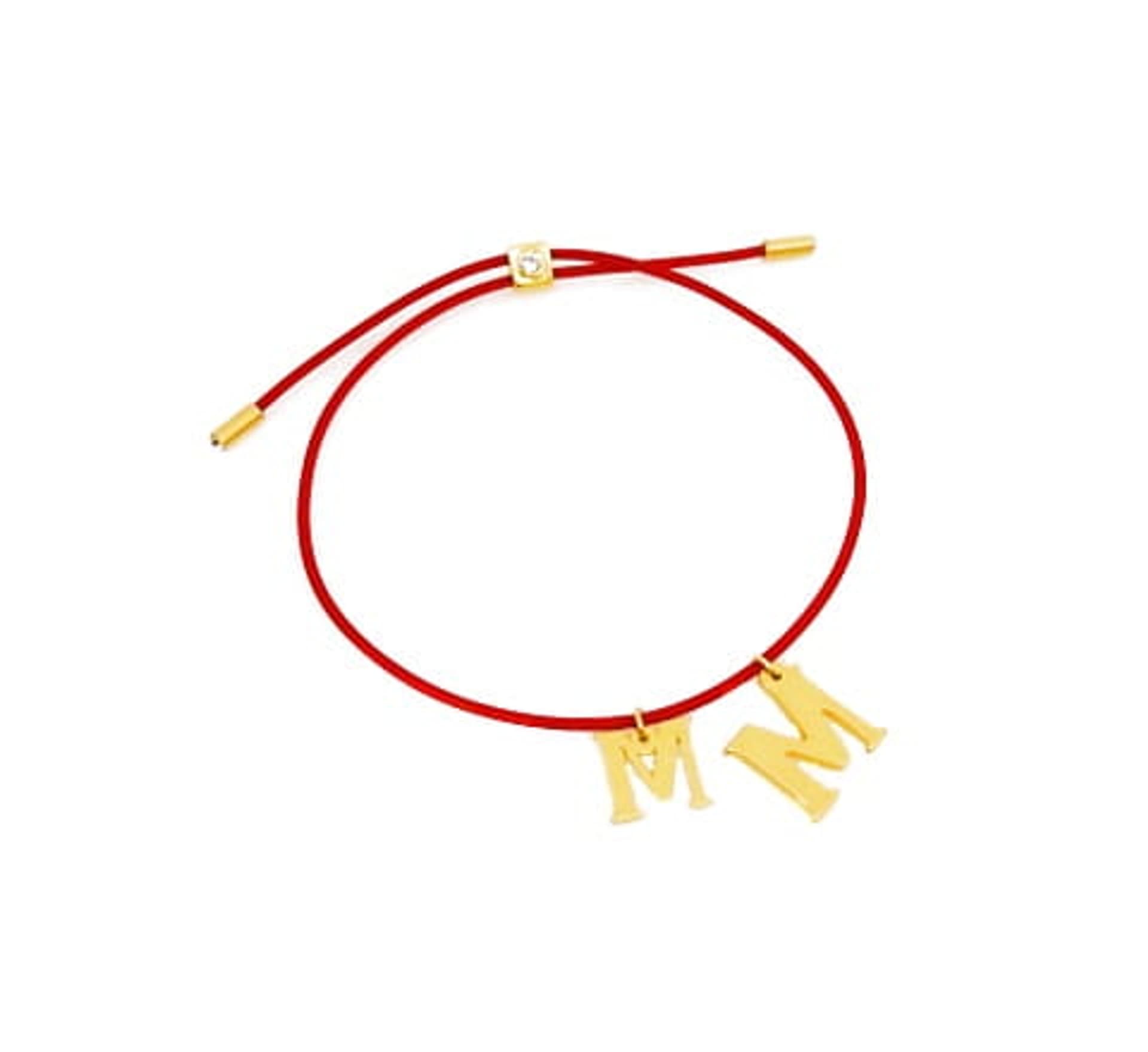 

Bransoletka z małą(0.8cm) i większą literką(.0cm