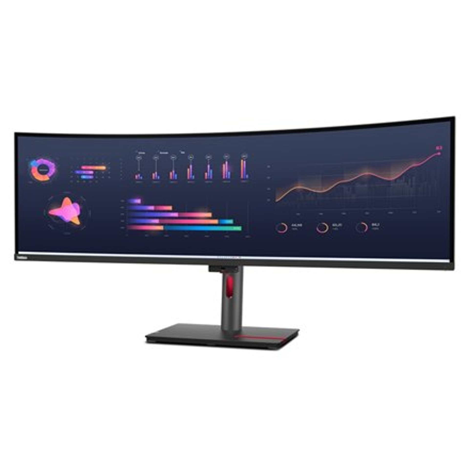 

Lenovo ThinkVision P49w-30 49", IPS, 5120 x 1440, 32:9, 4 ms, 350 cd/m², Czarny, 60 Hz, Liczba portów HDMI 2