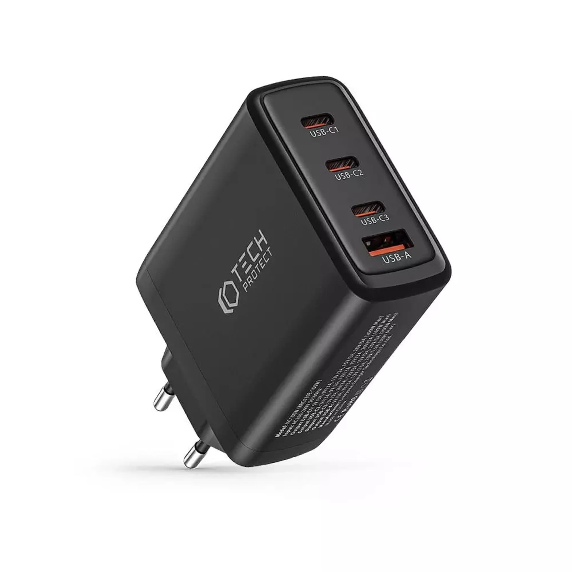 

Ładowarka sieciowa Tech-protect nc100w-gan 4-port network charger PD100w/QC3.0 black