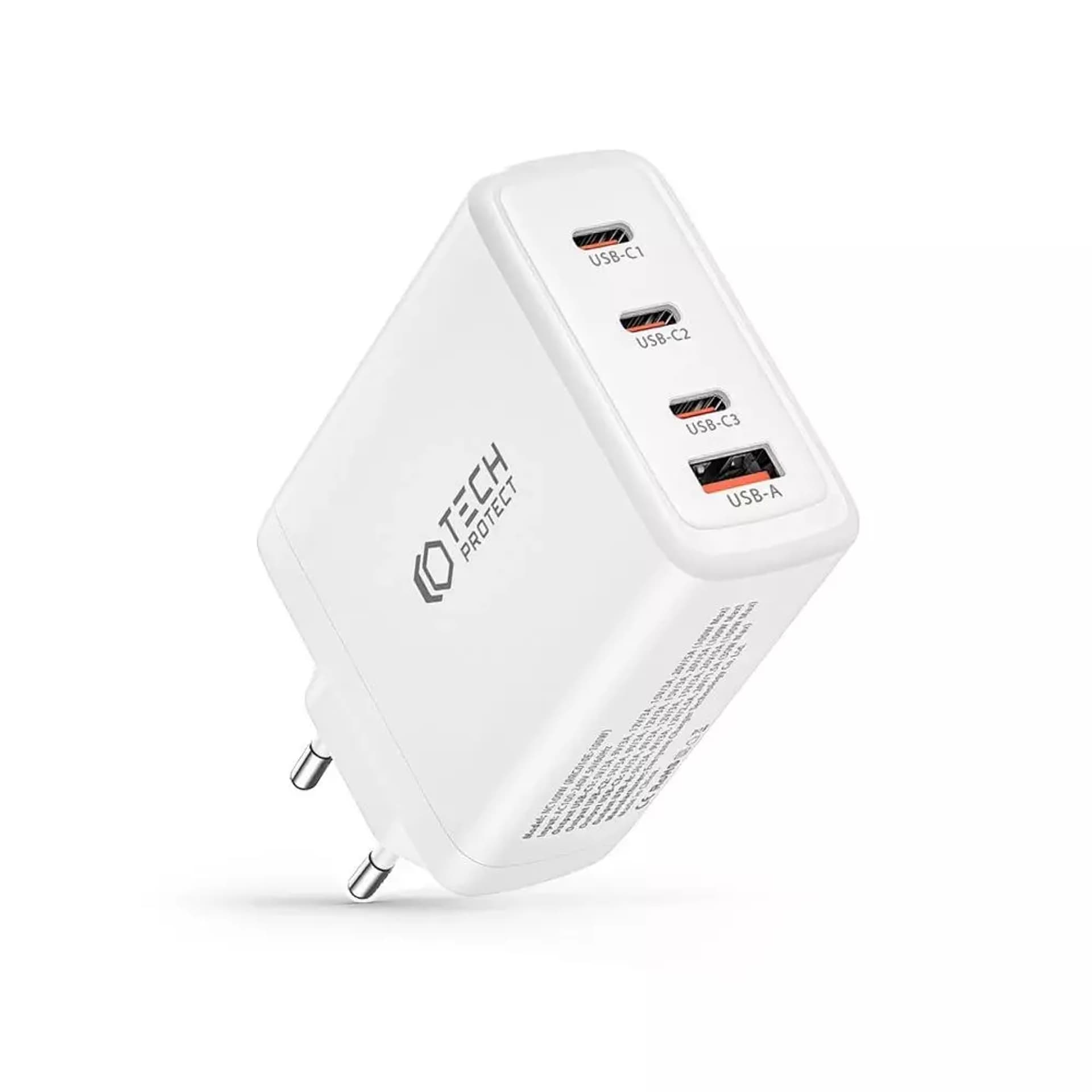 

Ładowarka sieciowa Tech-protect nc100w-gan 4-port network charger PD100w/QC3.0 white