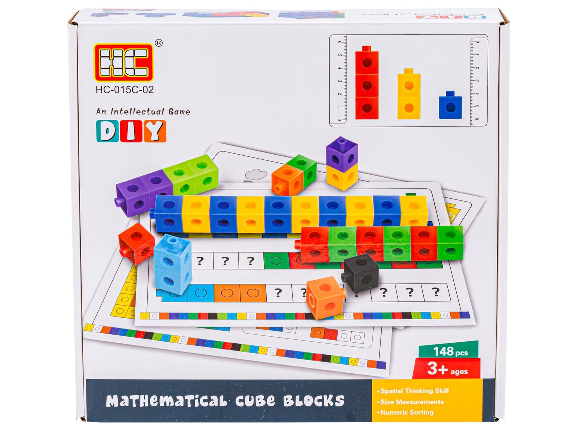 

Klocki, Układanka + Karty Gra Logiczna, Nauka Liczenia I Matematyki,