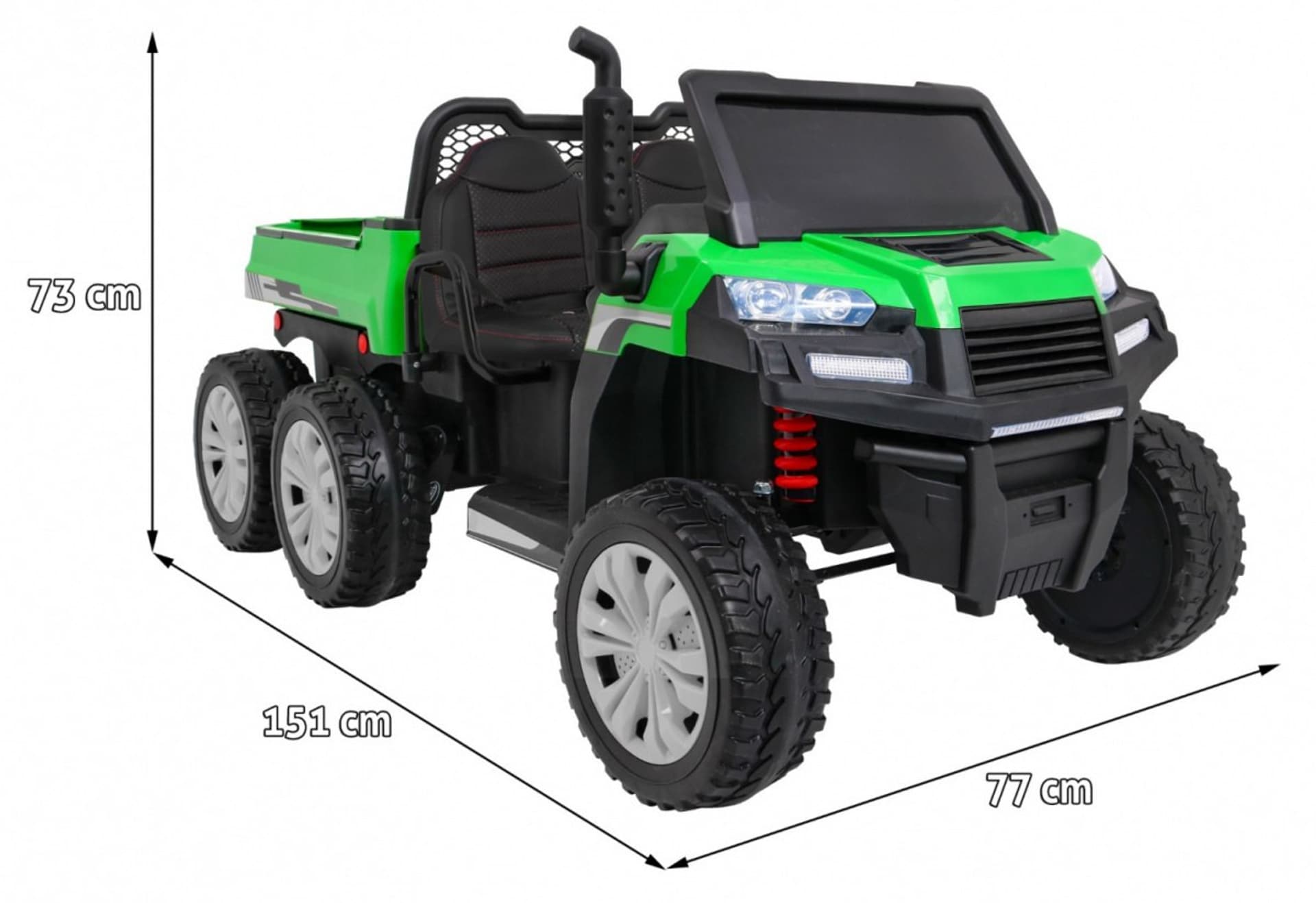 

Autko Farmer Truck dla 2 dzieci Zielony + Napęd 4x4 + Pilot + Kiper + Audio LED