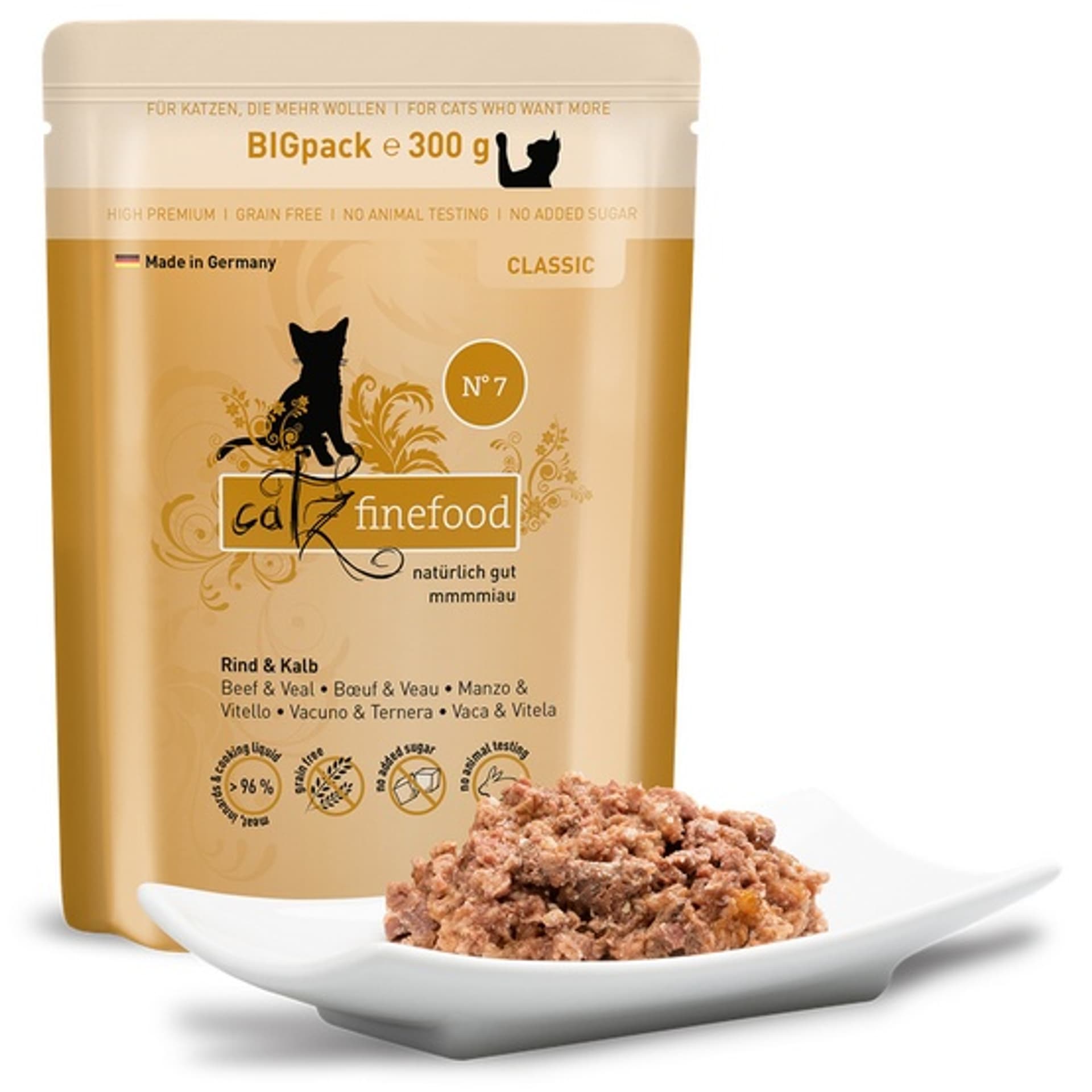 

Catz Finefood Classic N.07 Wołowina i cielęcina saszetka 300g