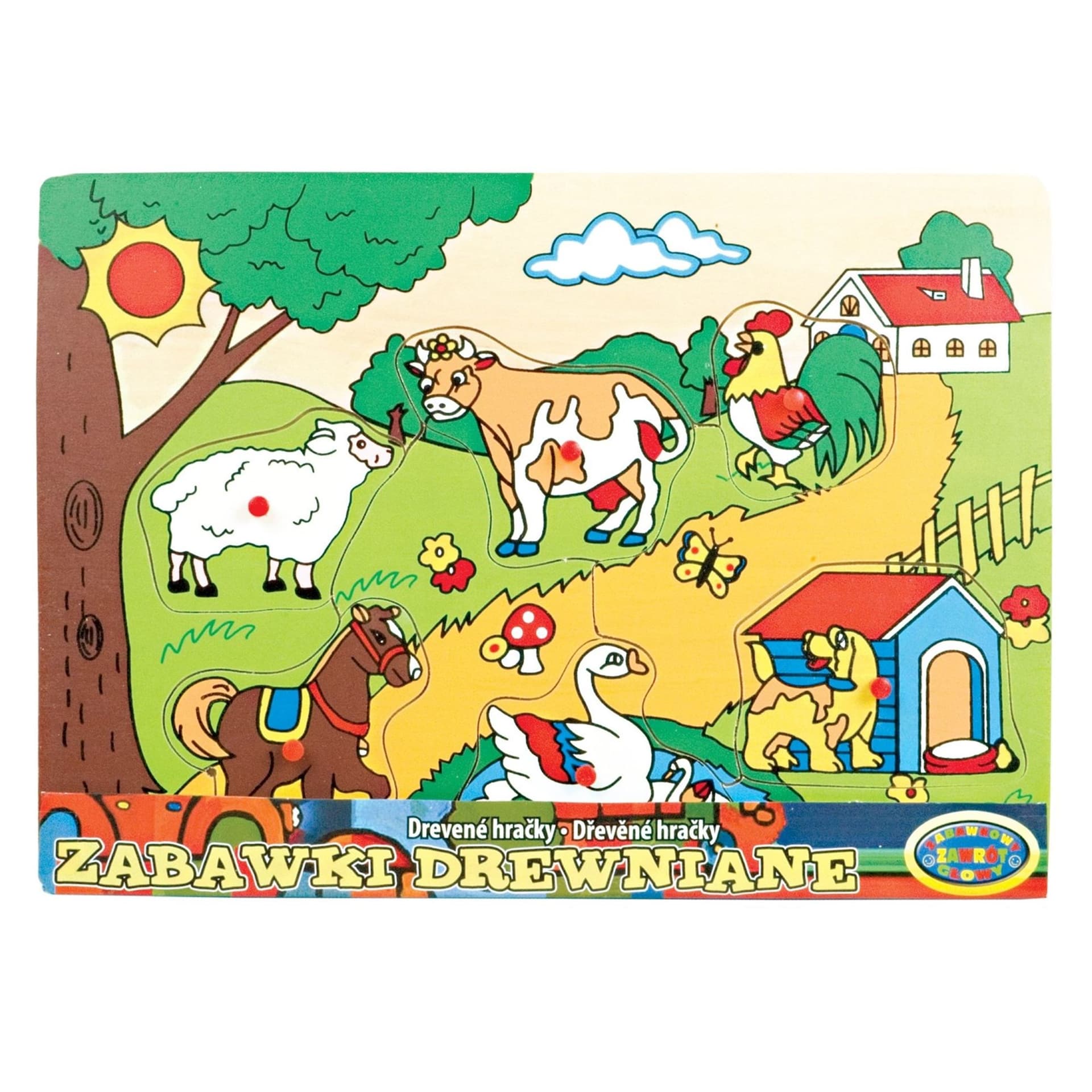 

UKŁADANKA DREWNIANA-zwierzęta wypustki
