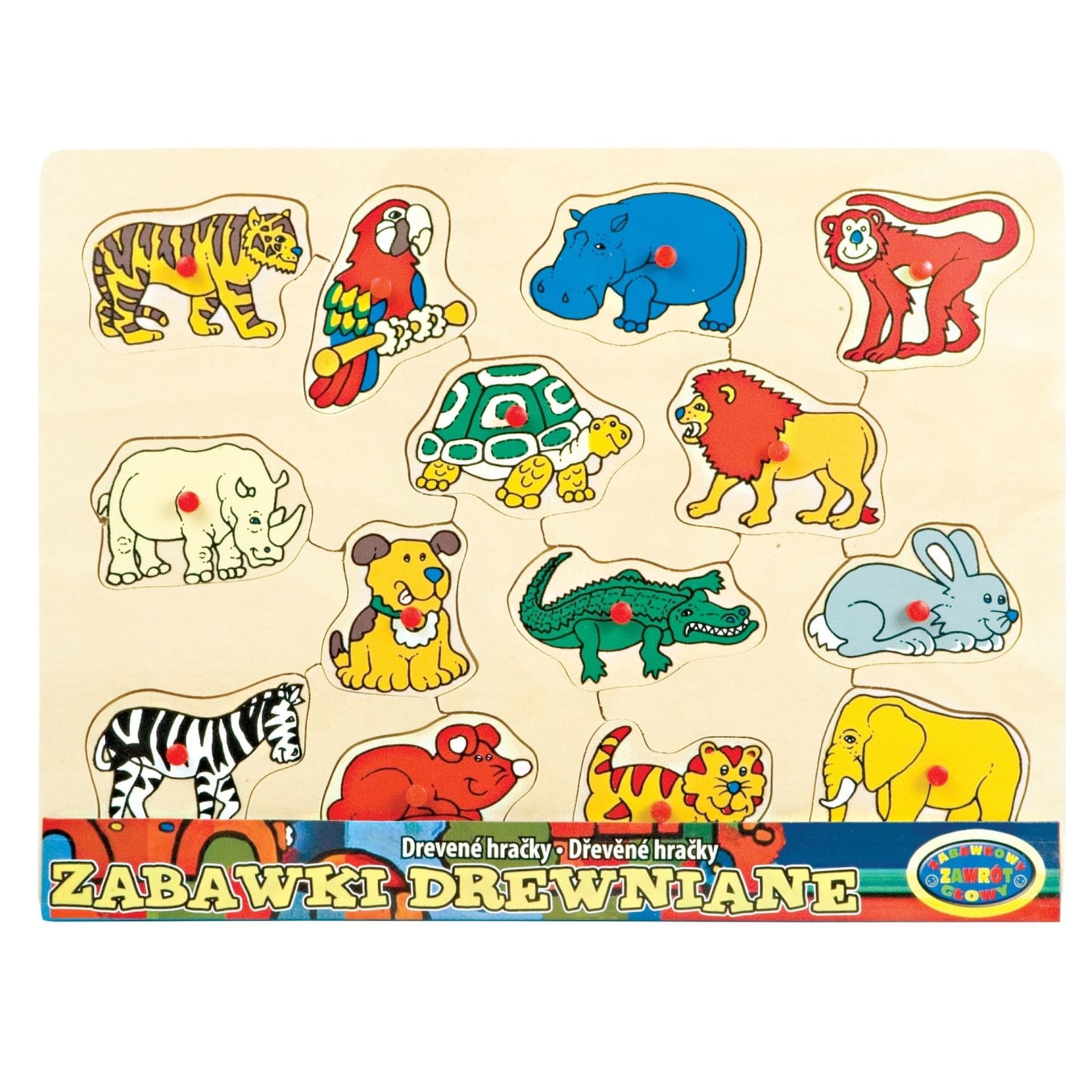 

UKŁADANKA DREWNIANA---zwierzęta dzikie