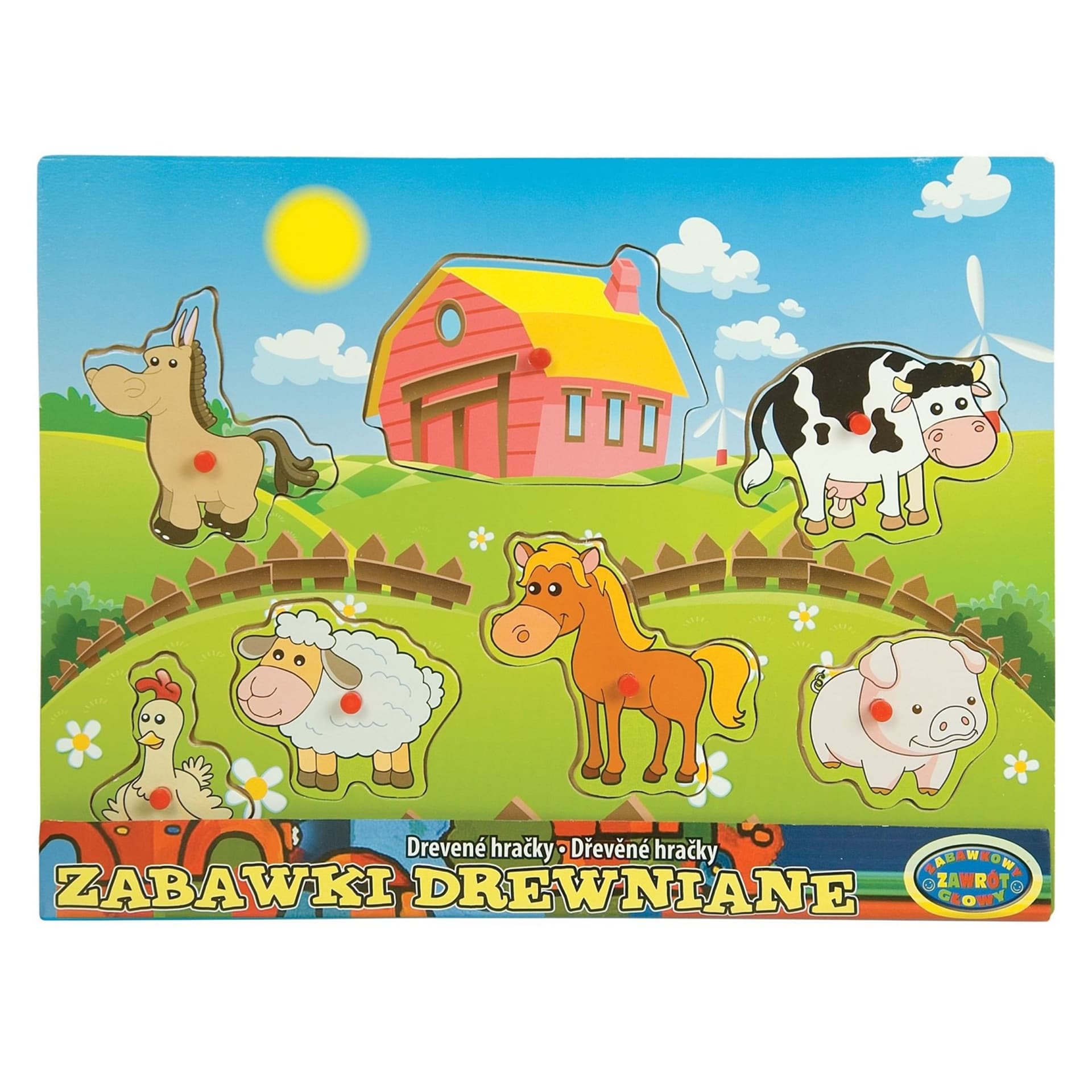 

UKŁADANKA DREWNIANA -zwierzęta FARMA
