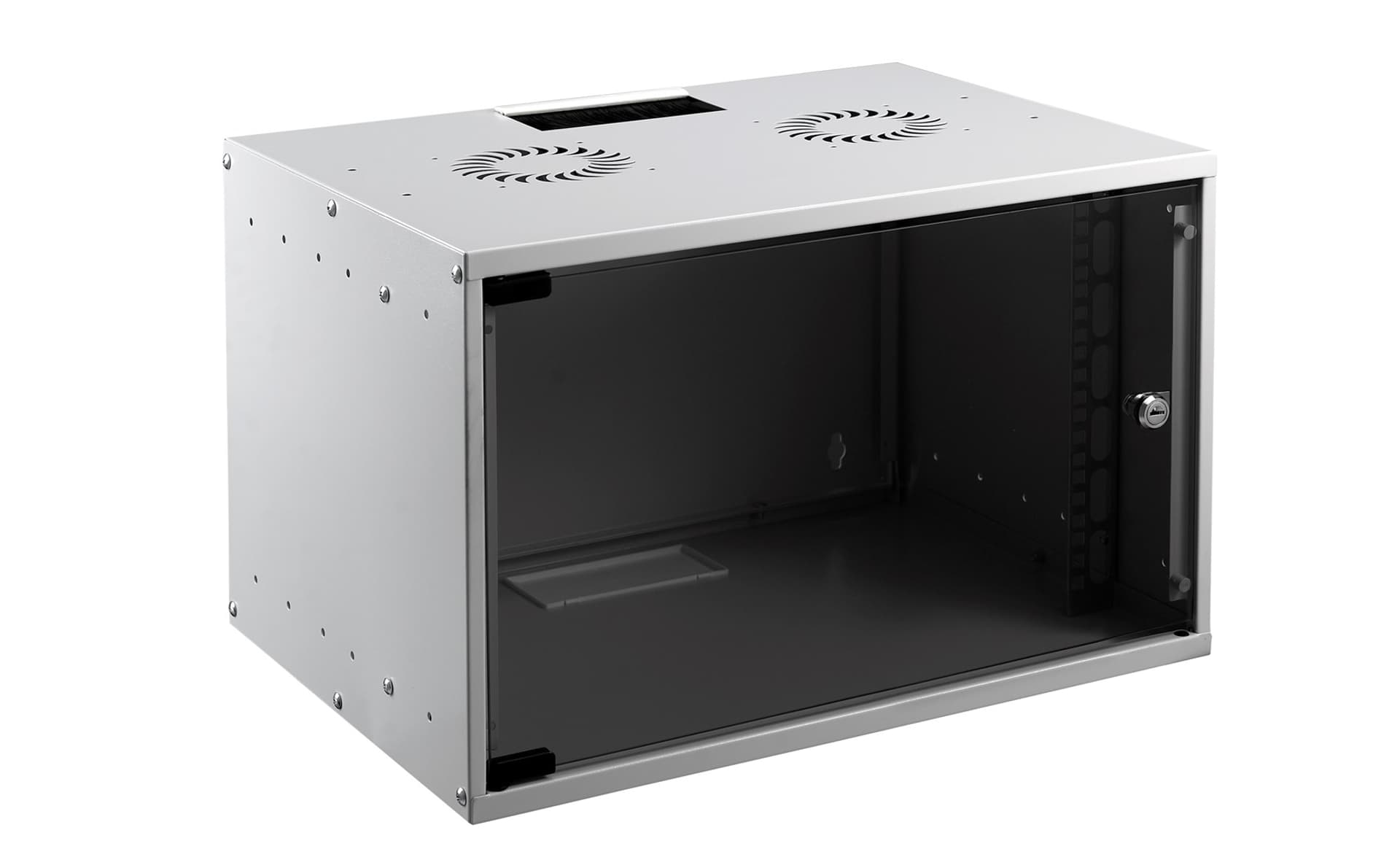 

MIRSAN SOHO Szafa wisząca RACK 19 cali 7U 600mm szara szklane drzwi FLAT PACK ( do samodzielnego montażu ) MR.SOH07U60DE.02, Do samodzielnego montażu ) mr.soh07u60de.0