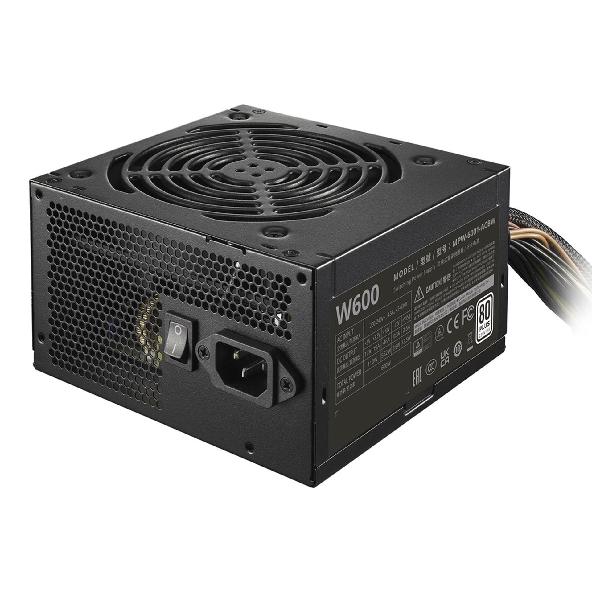 

COOLER MASTER ZASILACZ ELITE NEX WHITE 600W 80+ MPW-6001-ACBW-BEU