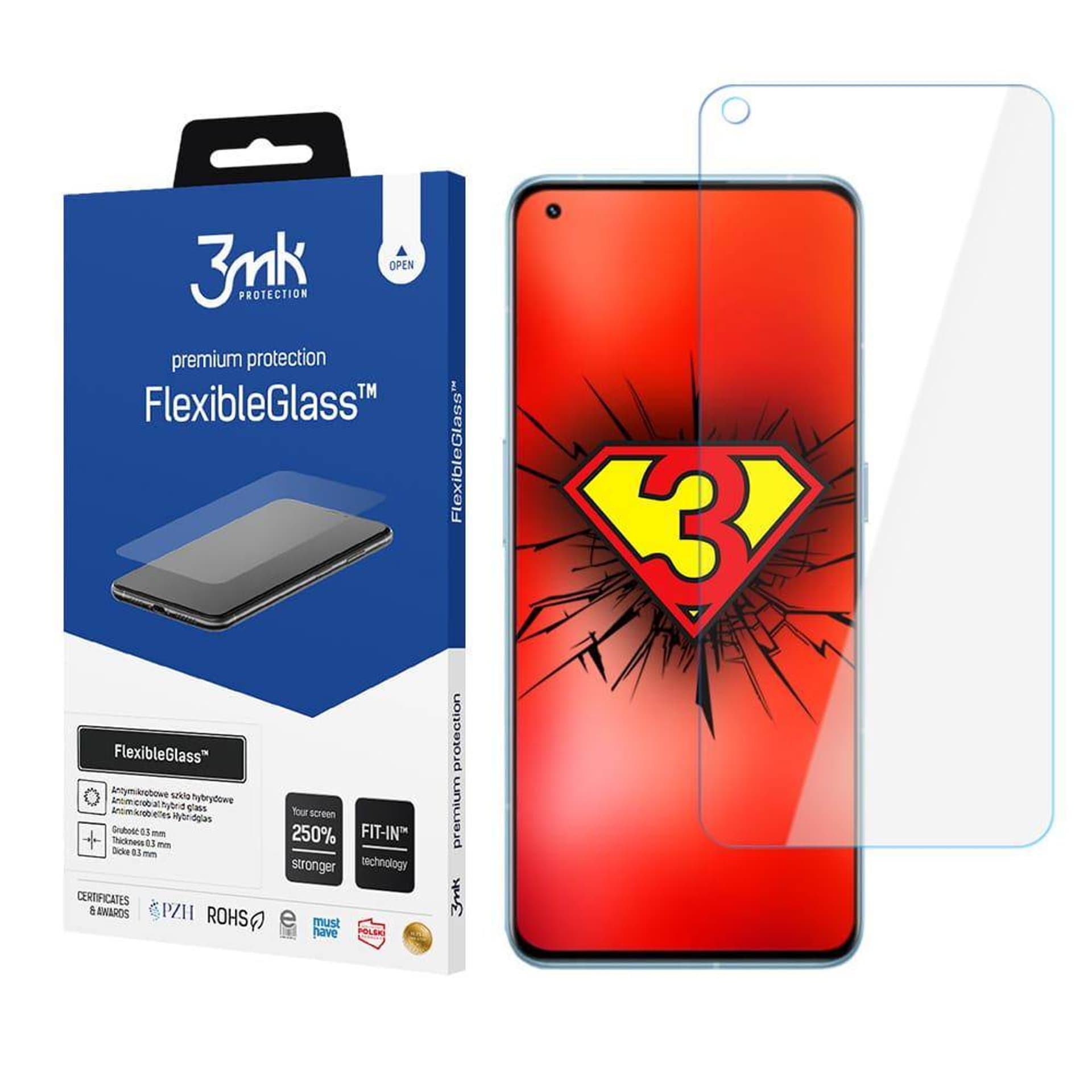 

Szkło Hybrydowe REALME GT 2 PRO 5G 3mk Flexible Glass Folia Hybrydowa Clear