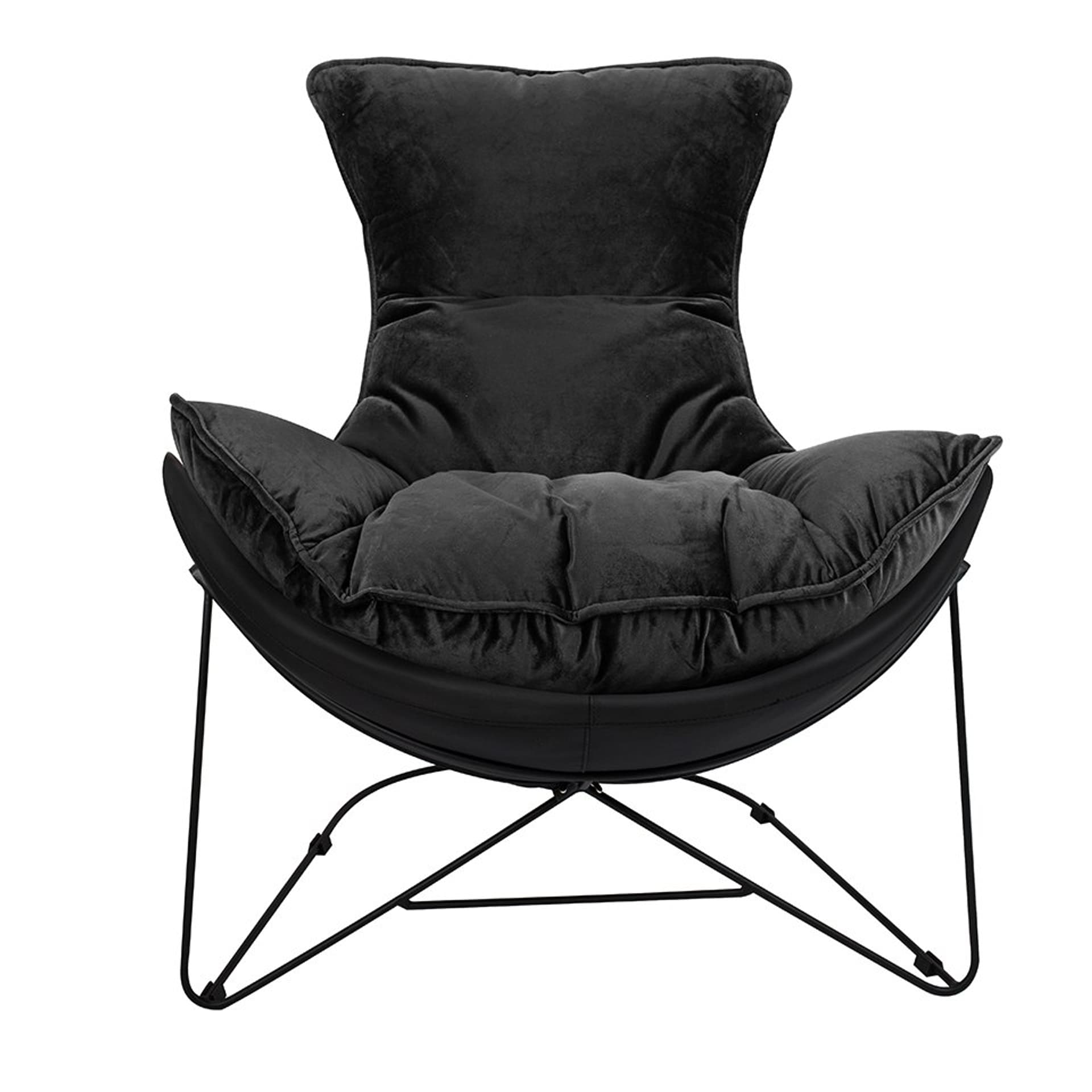 

Fotel OTILIA STAND VELVET czarny