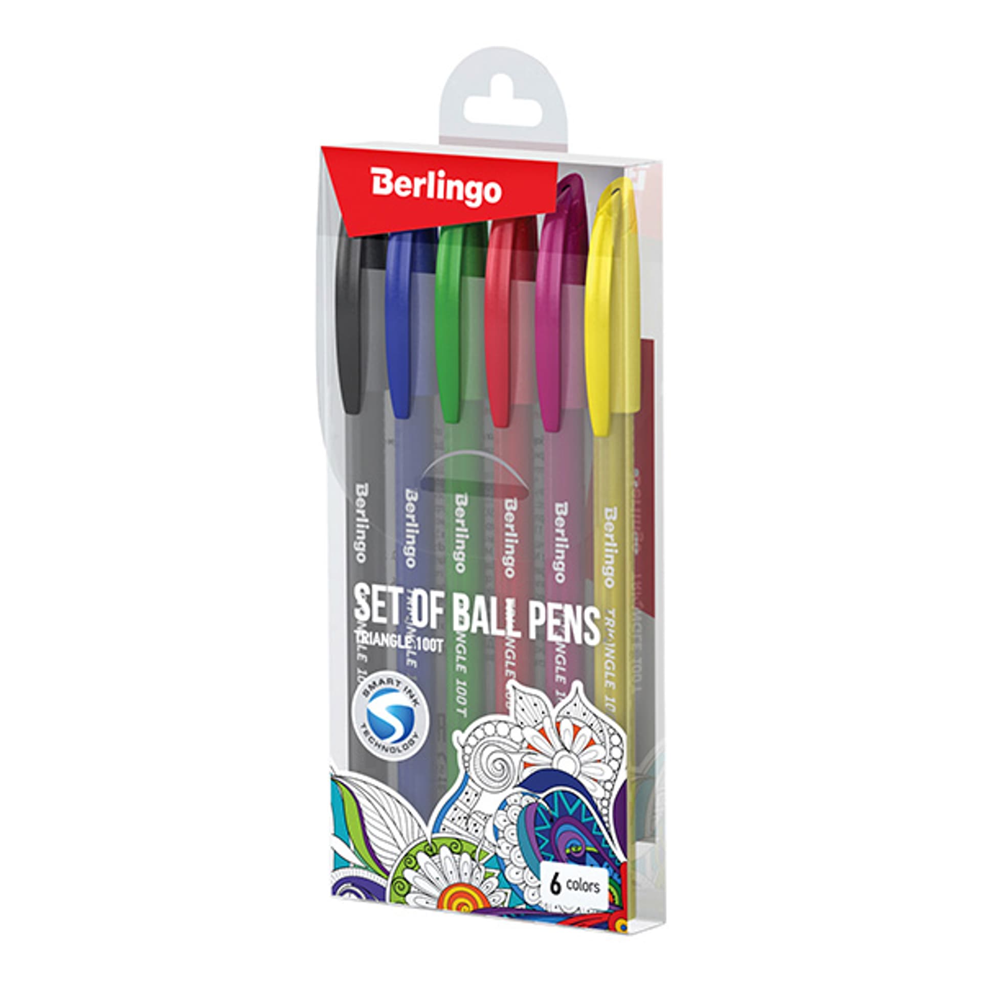 

Berlingo, zestaw długopisów kulkowe, niebieskie, 6szt, 0.5mm, Triangle 100T