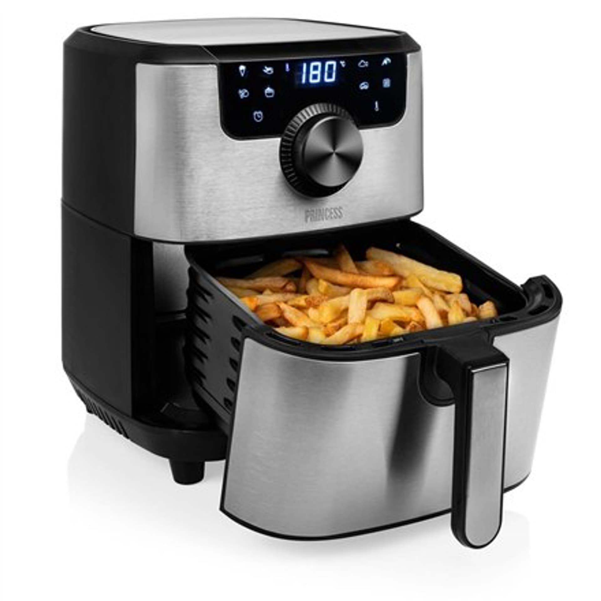 

Princess Digital Aerofryer Deluxe 182033 moc 1500 W, pojemność 4,5 l, czarny/stal nierdzewna