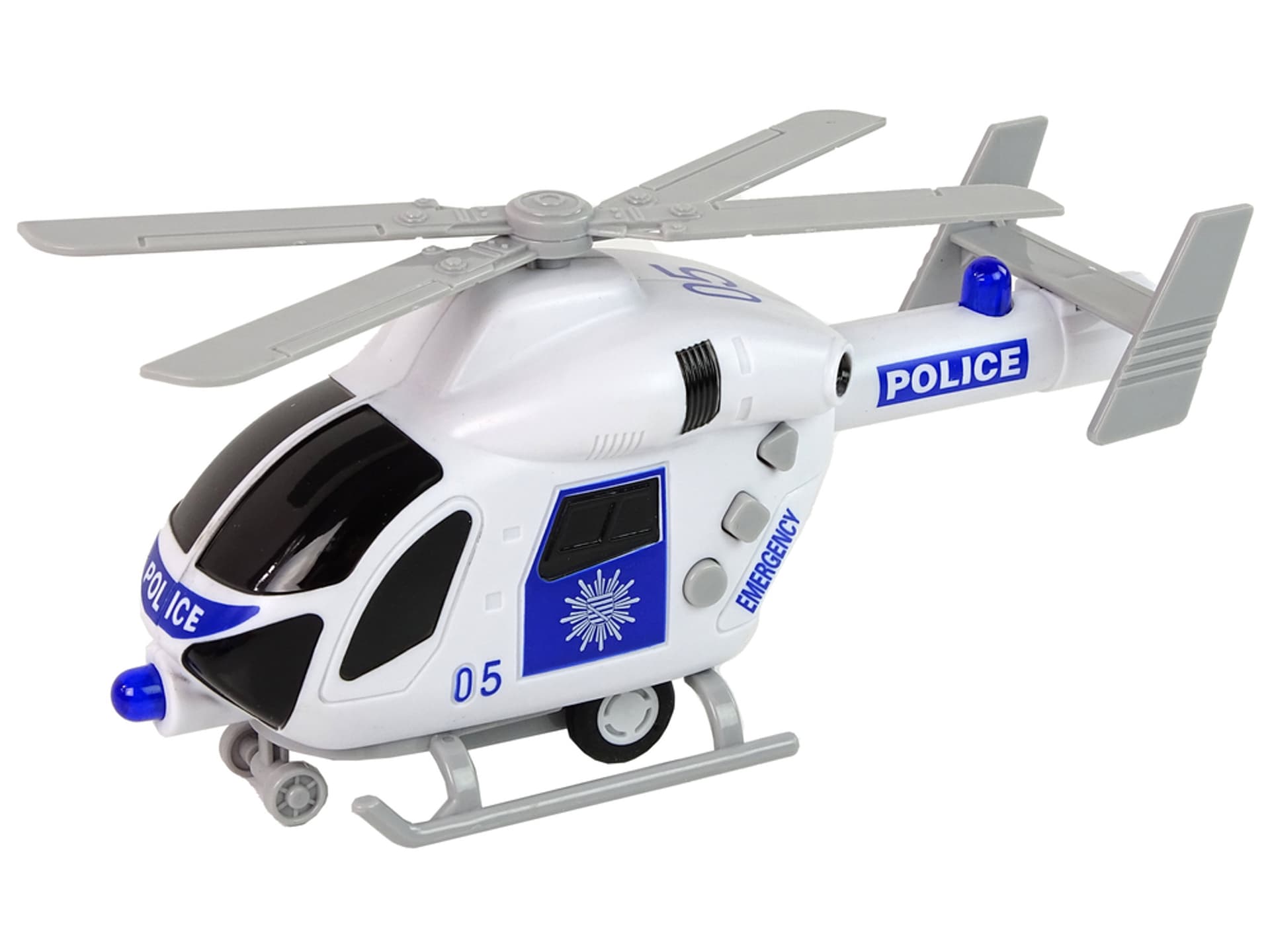 

Helikopter Policyjny Biały Dźwięk Światła Śmigła
