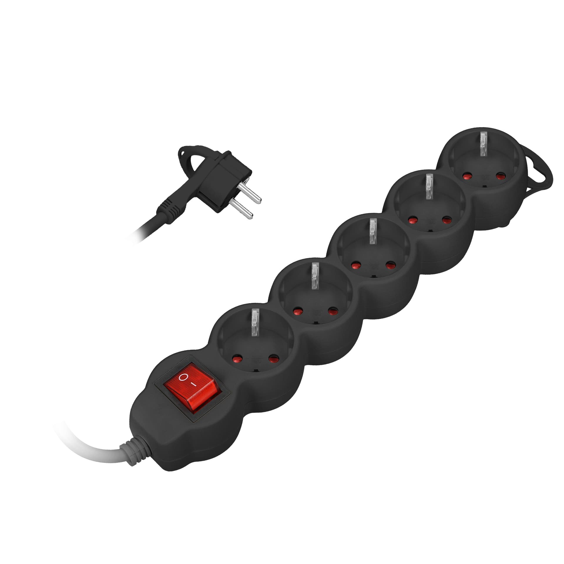 

Przedłużacz 5-krotny 2P+Z (Schuko), z wyłącznikiem, 3m H05VV-F 3x1,5mm2, Imax=16A, płaska wtyczka, czarny, Schuko)/z wyłącznikiem/3m h05vv-f 3x1.5mm2/imax=16a/płaska wtyczka/czarn