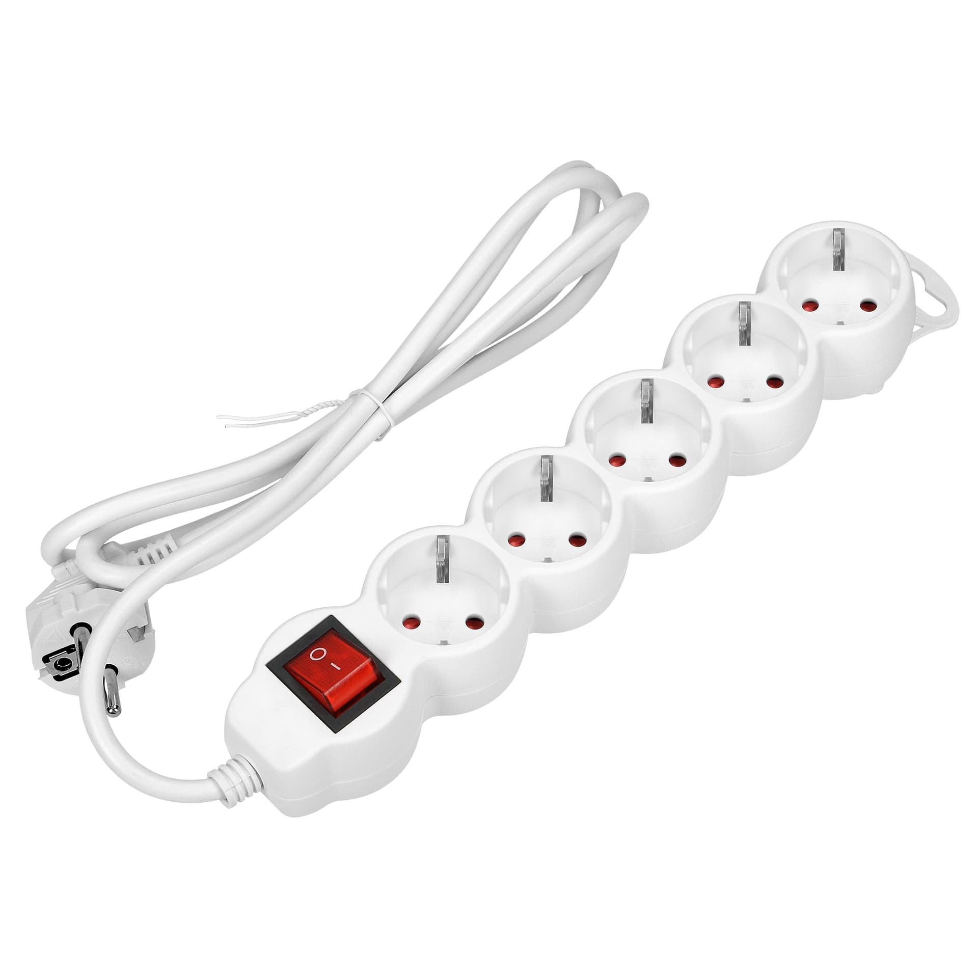 

Przedłużacz 5-krotny 2P+Z (Schuko), z wyłącznikiem, 5m H05VV-F 3x1,5mm2, Imax=16A, płaska wtyczka, biały, Schuko)/z wyłącznikiem/5m h05vv-f 3x1.5mm2/imax=16a/płaska wtyczka/biał