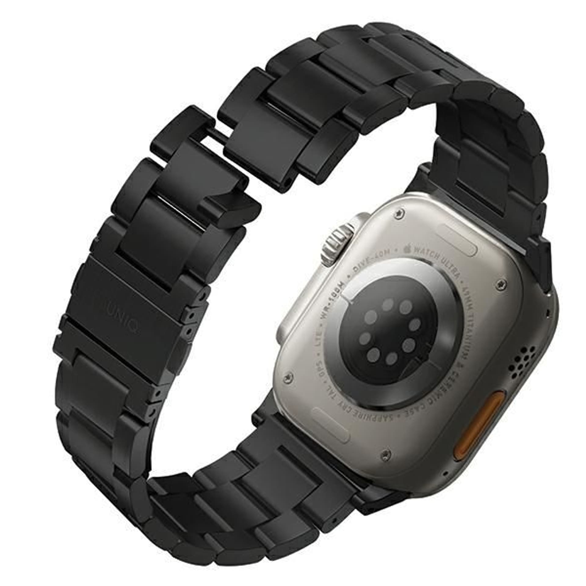 

UNIQ pasek Osta Apple Watch 42/44/45/ 49mm Series 1/2/3/4/5/6/7/8/SE/SE2/Ultra Stainless Steel czarny/midnight black