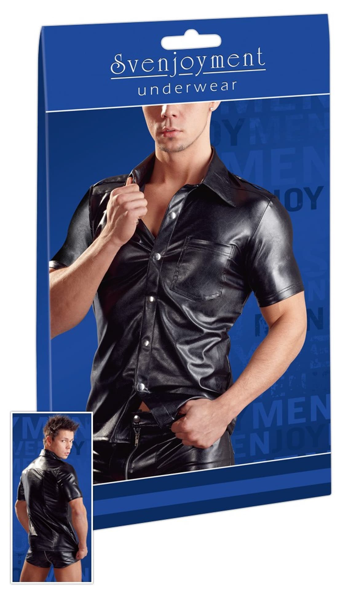 

KOSZULKA IMITAT. LEATHER MEN'S SHIRT M