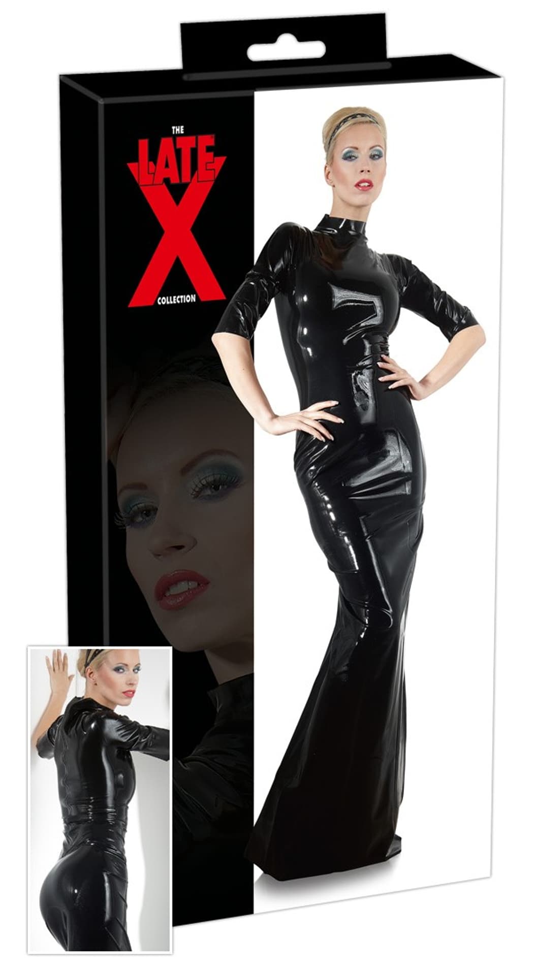 

SUKIENKA LATEX DRESS BLACK L