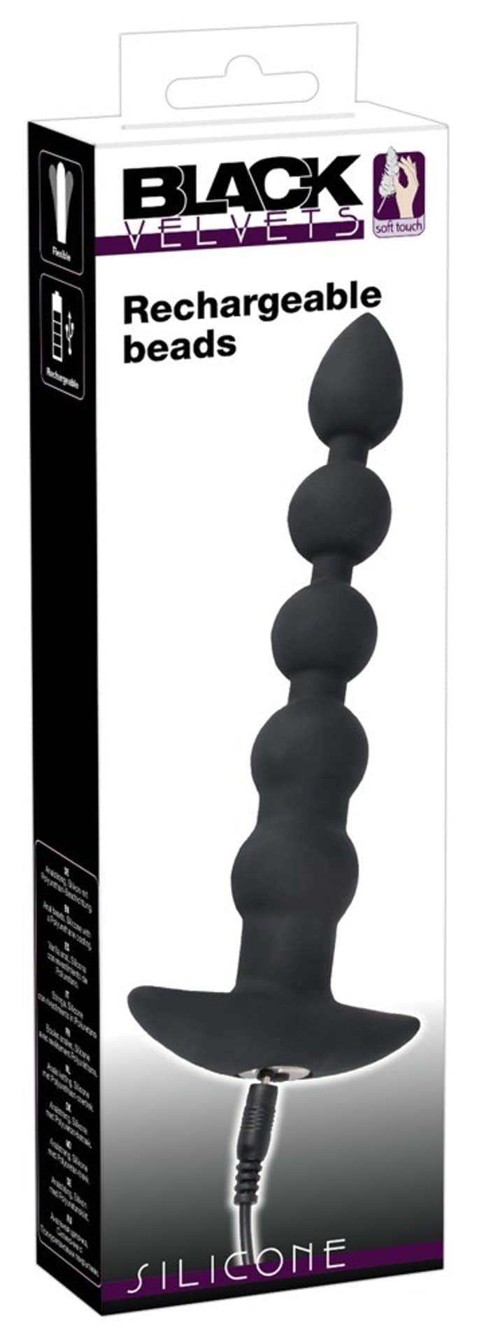 

Koraliki analne silikonowe z wibracjami 21 cm Black Velvets