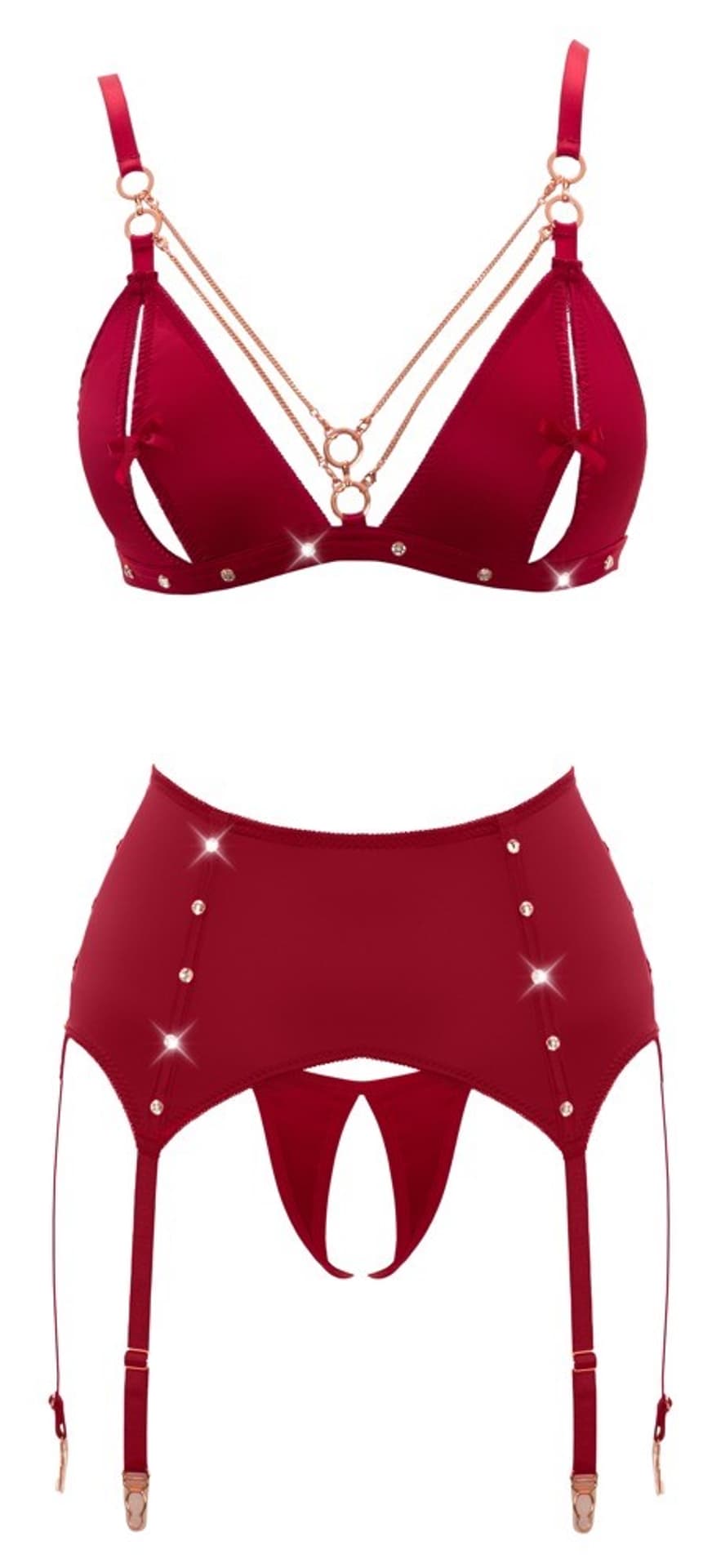 

Bra and Suspender Set ABIERTA FINA S