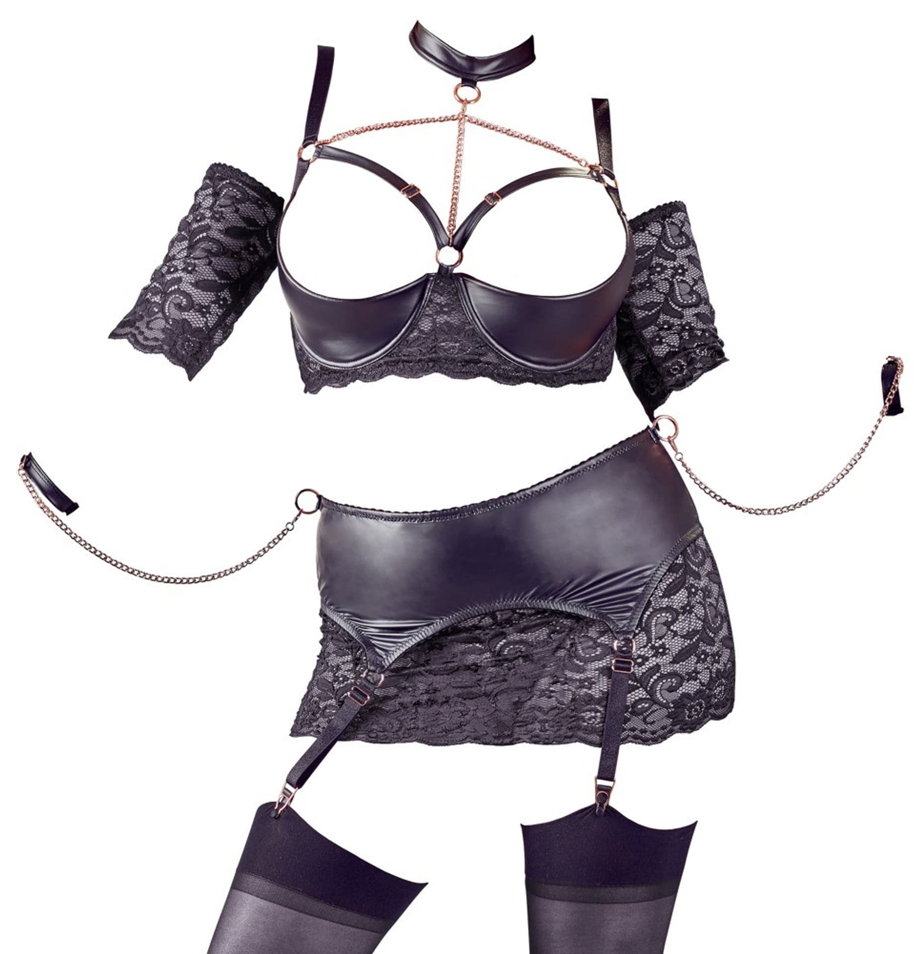 

ZESTAW Shelf Bra Set COTTELLI BONDAGE 90E/XL