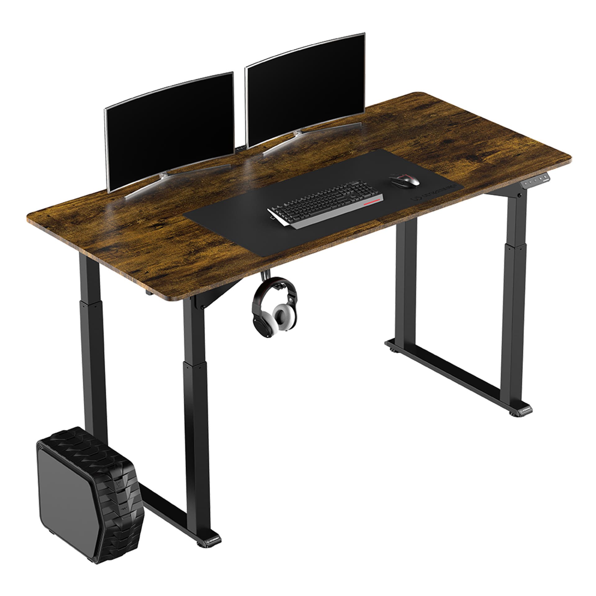 

Biurko, elektycznie regulowany, brązowa płyta, 160x75 cm, 74-116 cm, UPLIFT, z podkładką pod mysz XXL, ULTRADESK