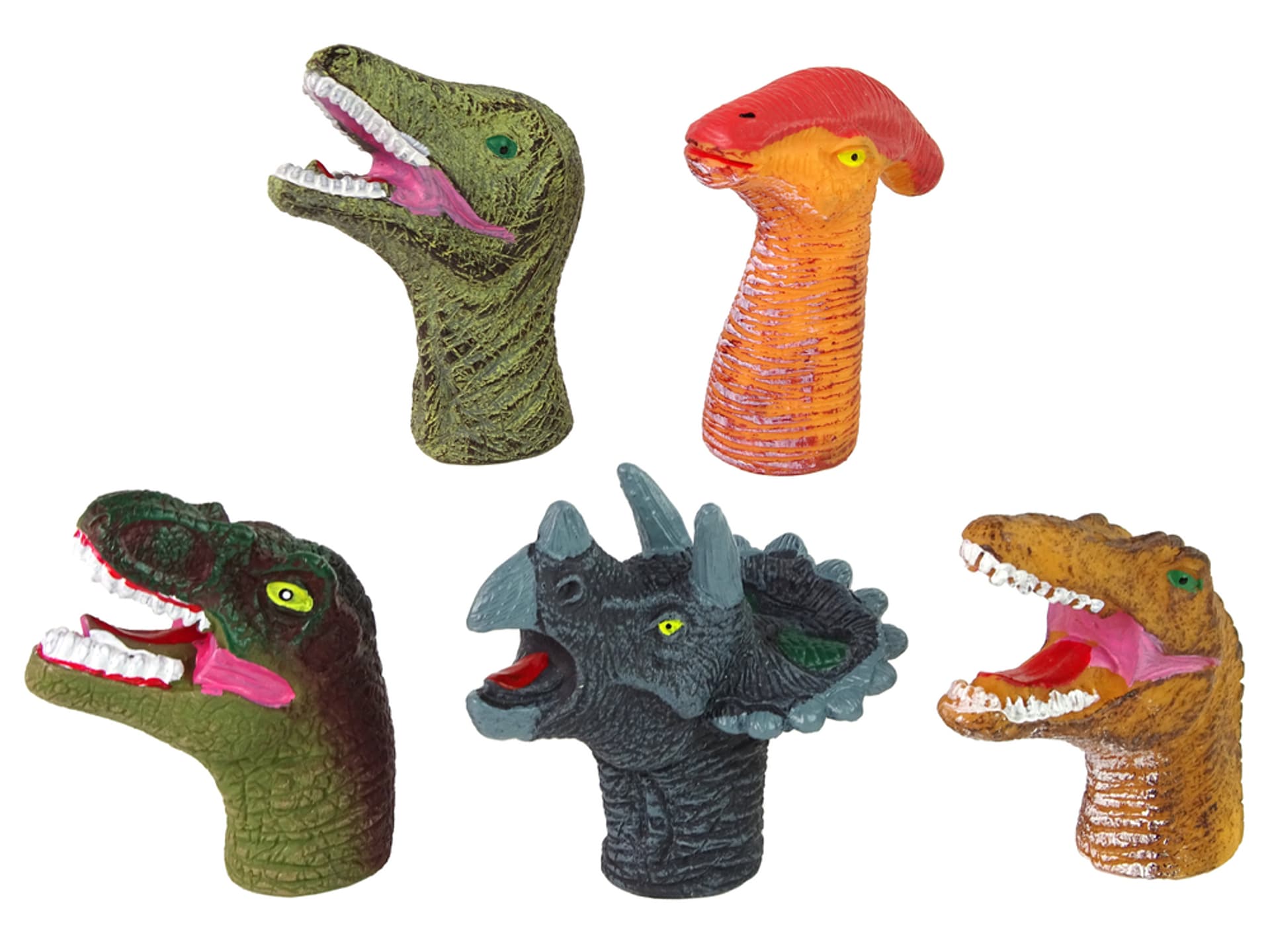 

Pacynki na Palce Dinozaury Kolorowe 5 Sztuk