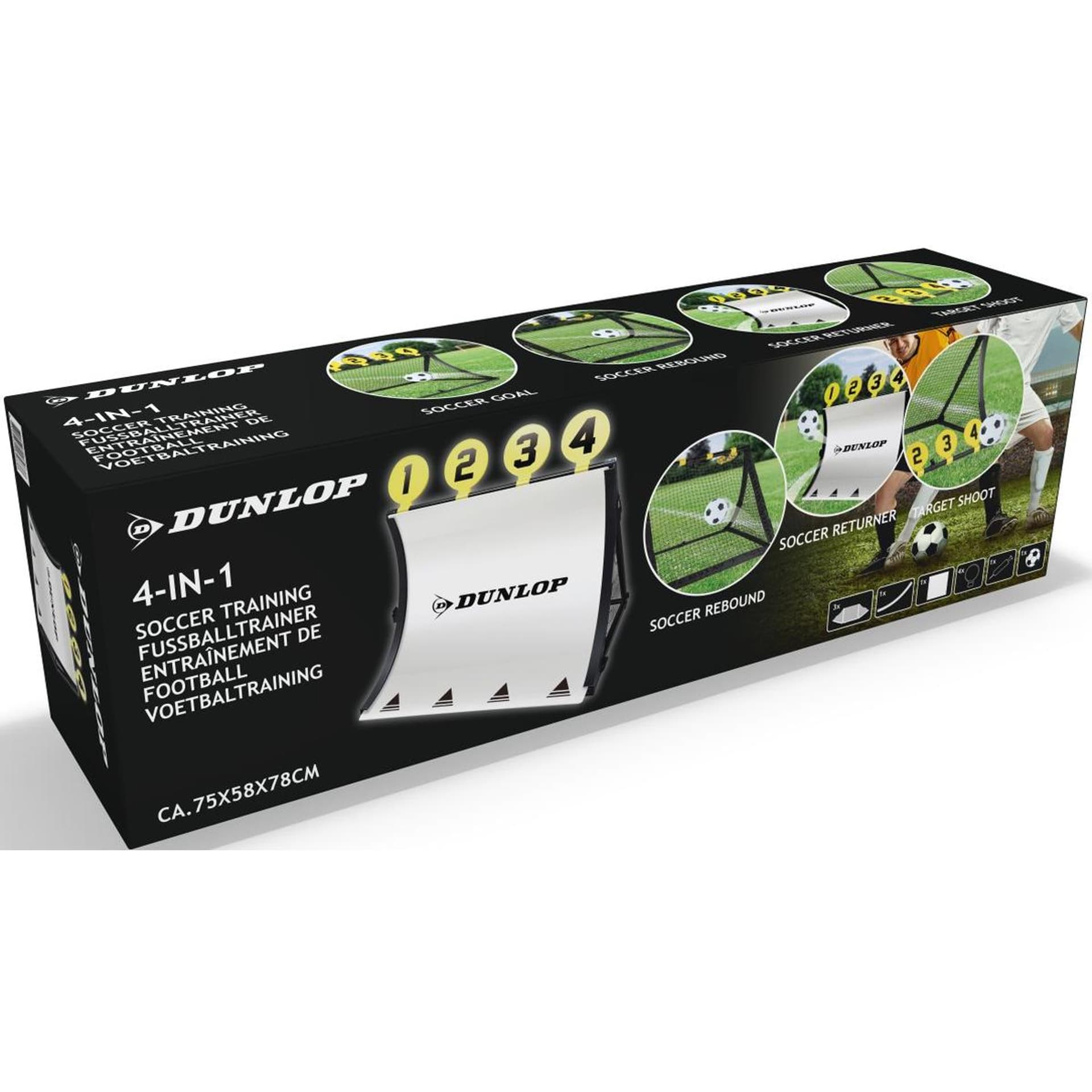 

BRAMKA RAMA TRENINGOWA 4w1 Z PIŁKĄ PP 75x78x58cm DUNLOP